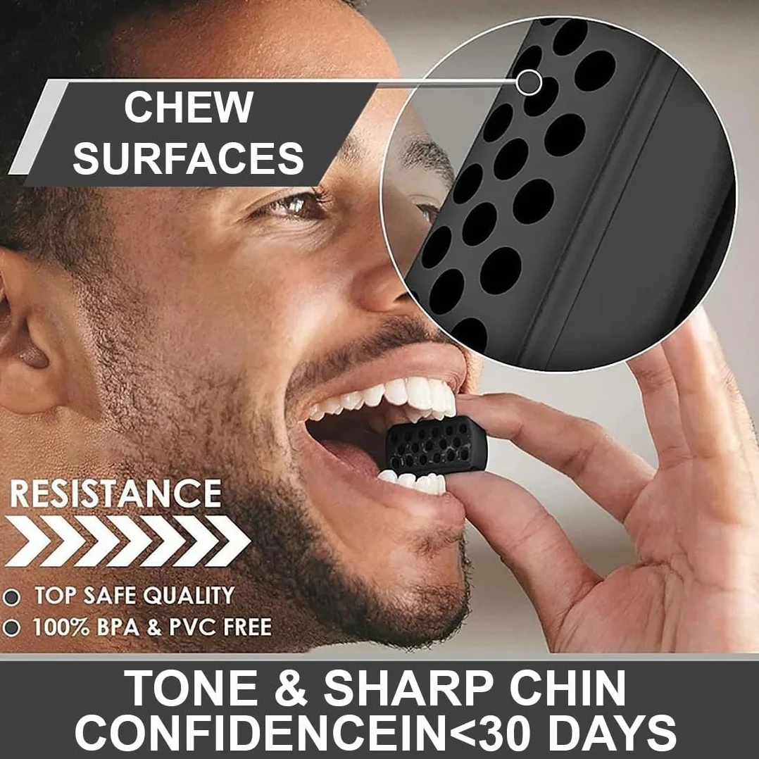 6Pcs Jaw Exerciser Musculation Machoire, Exerciseur de Mâchoire Hommes Femmes, Outil Beauté Visage