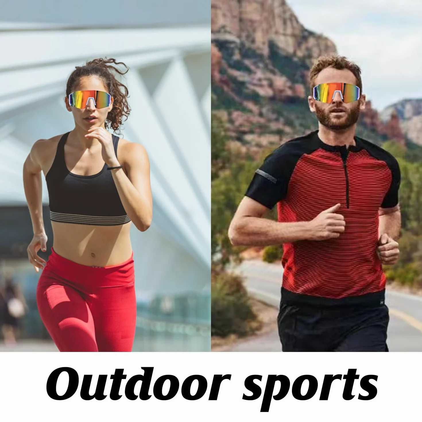 Lunettes de Cyclisme Polarisées UV400 Anti-Vent pour Homme et Femme