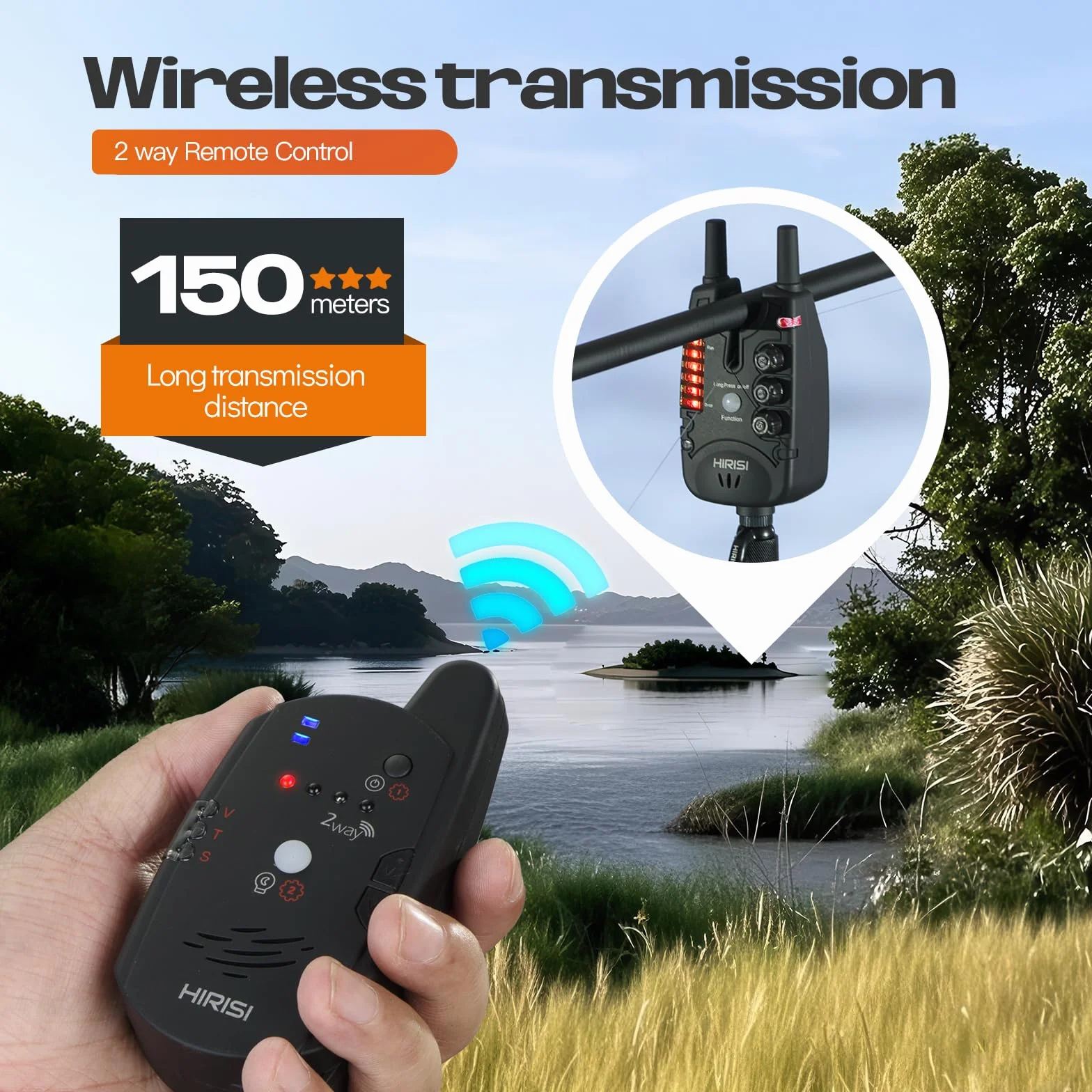 Détecteur de touche pour pêche à la carpe avec télécommande, veilleuse, sensibilité réglable