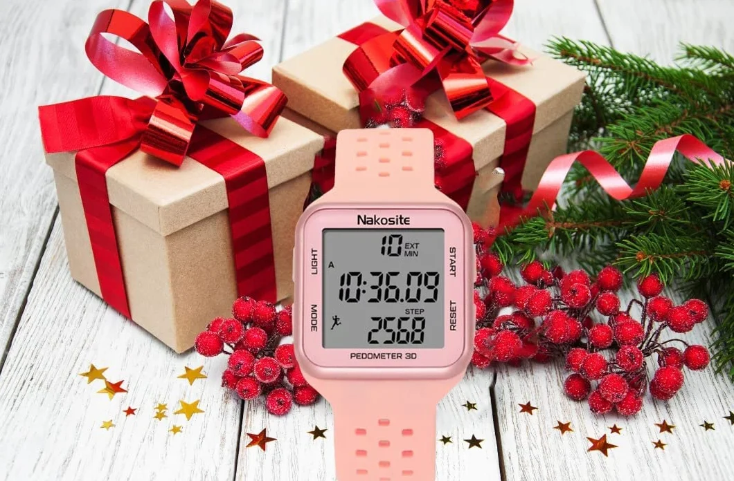 FIT2433P Smartwatch Montre Podometre Compteur de Pas Précis Alarme Homme Femme Enfant Rose