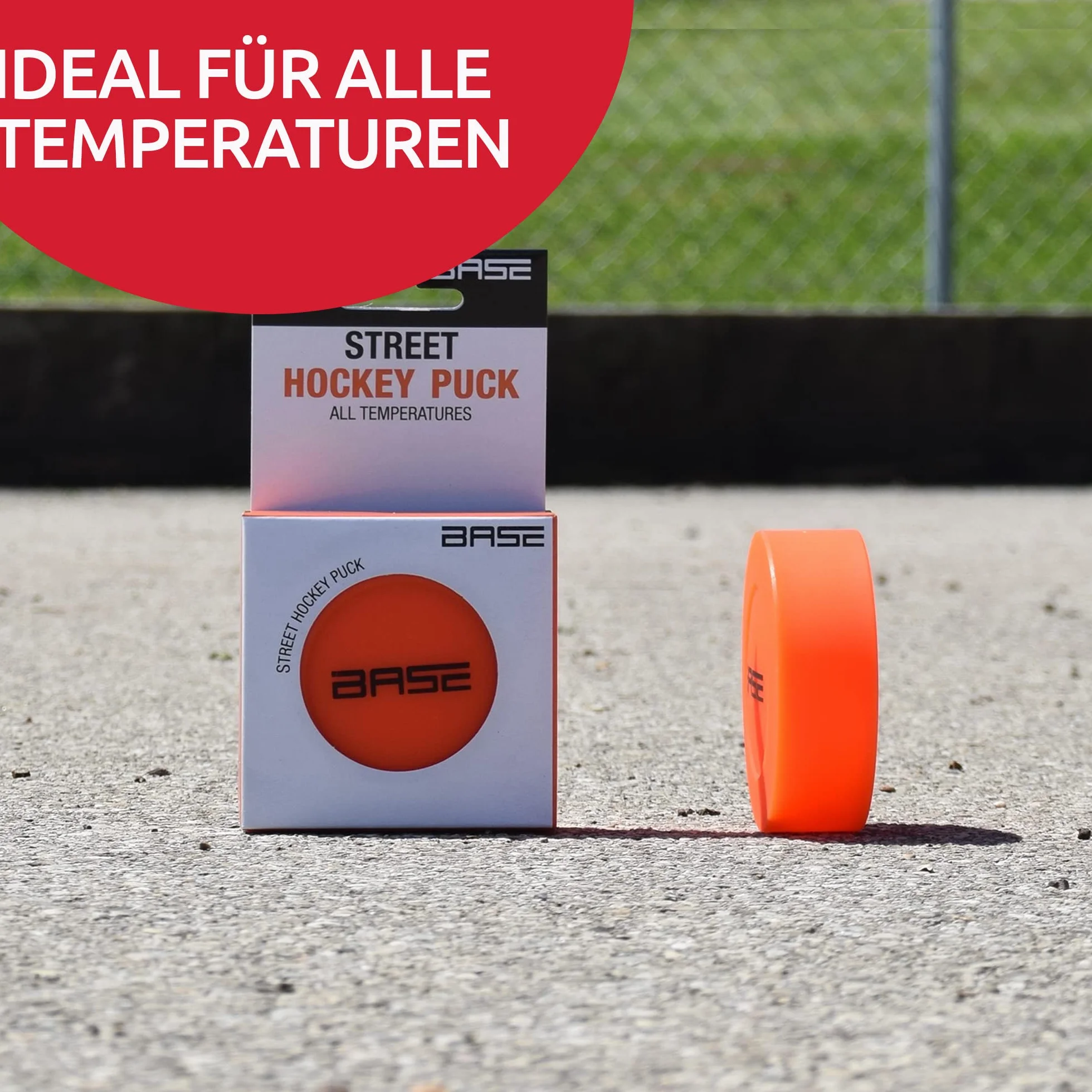 Base Palet de Hockey de Rue pour Tous Revêtements Températures Enfants Adultes Rollers Ligne Rue Orange