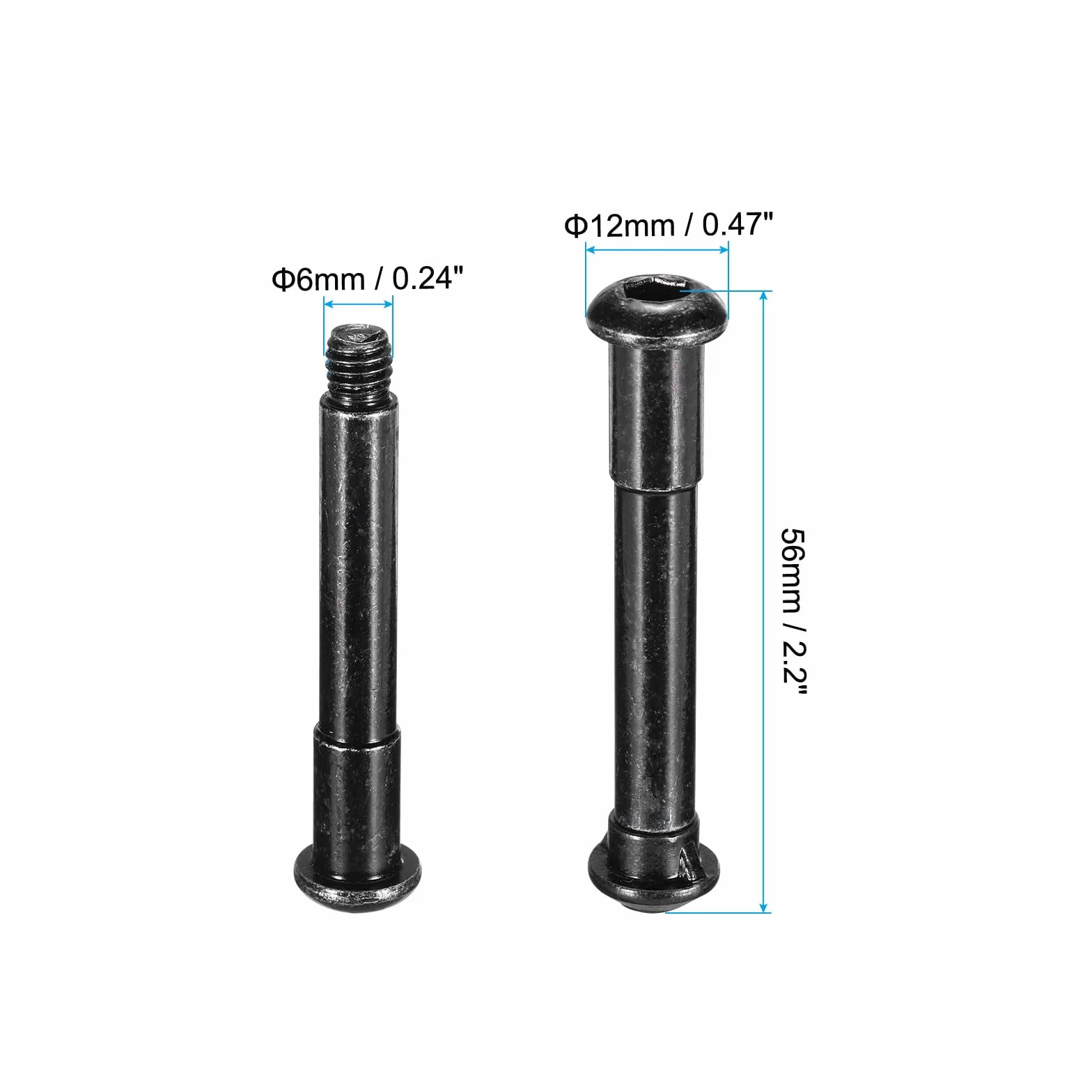 PATIKIL Vis Boulon Fixe, Vis Verrouillage Arbre Pliant, Pièces Rechange pour Trottinette Électrique M365Pro, Noir