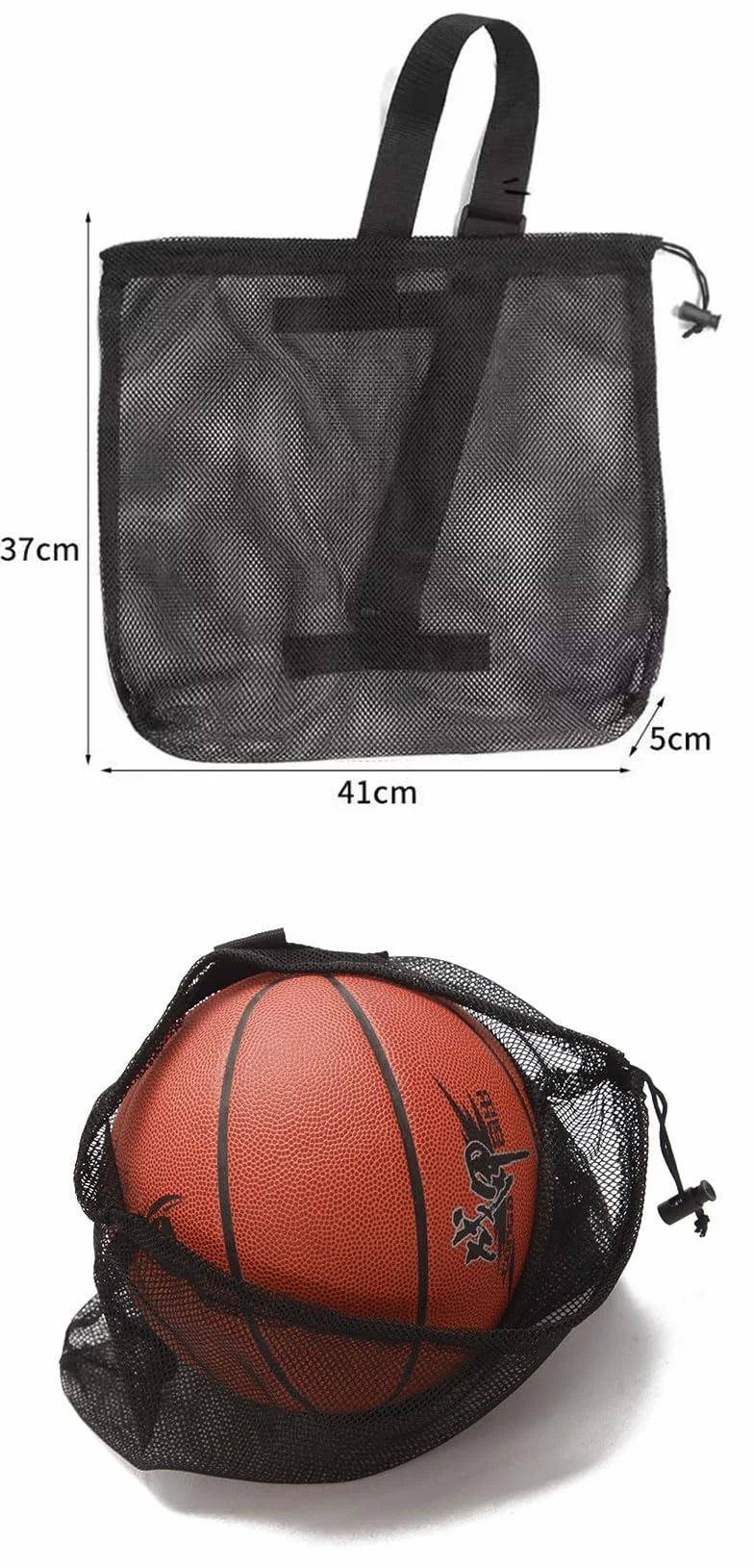 MINZHI Lot de 2 Sacs de Basket-Ball Portables - Sac à Dos et Sac en Filet