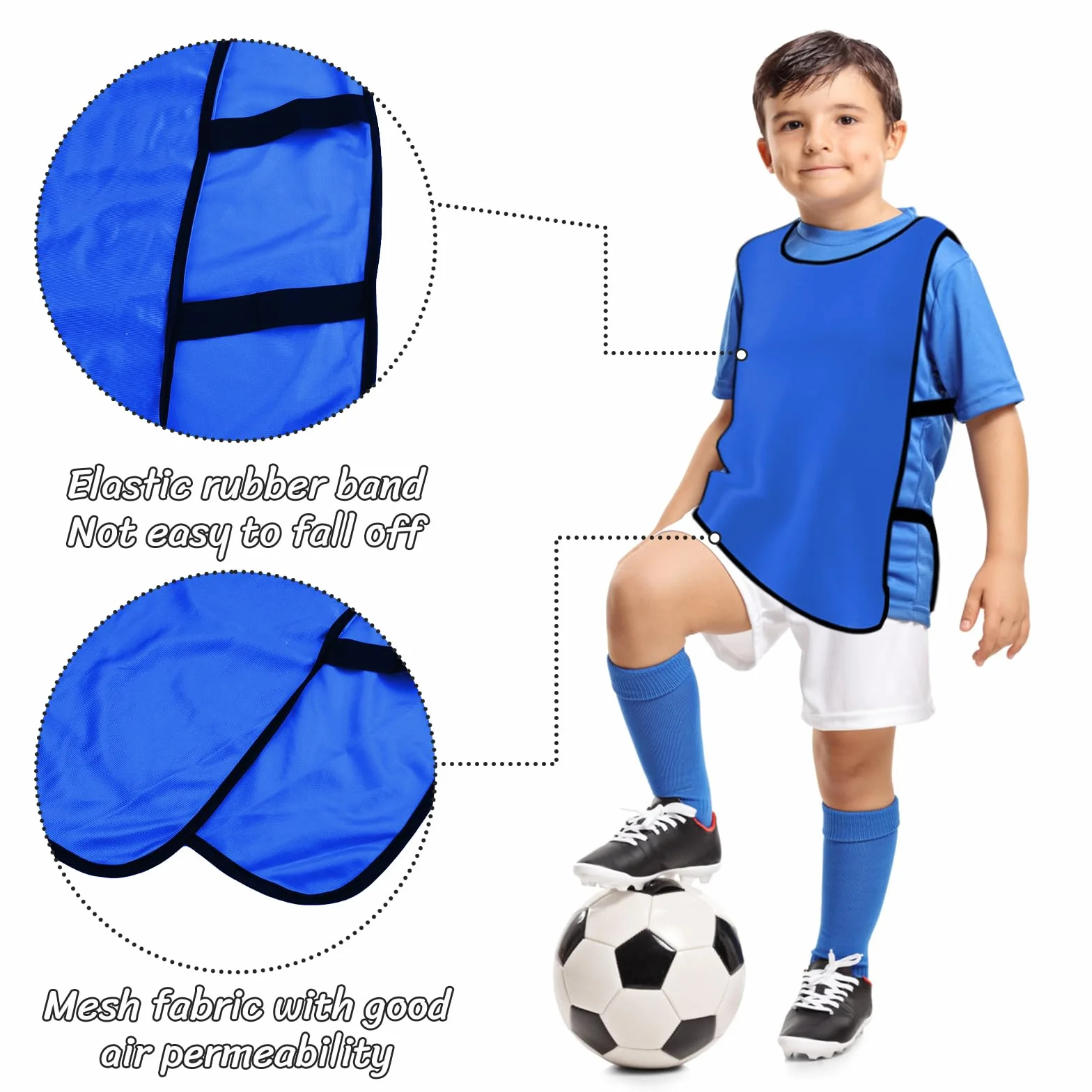 Lot de 6 Chasubles d'Entraînement Sport Enfants Football Gilet Professionnel Pratique Basket Rugby Hockey