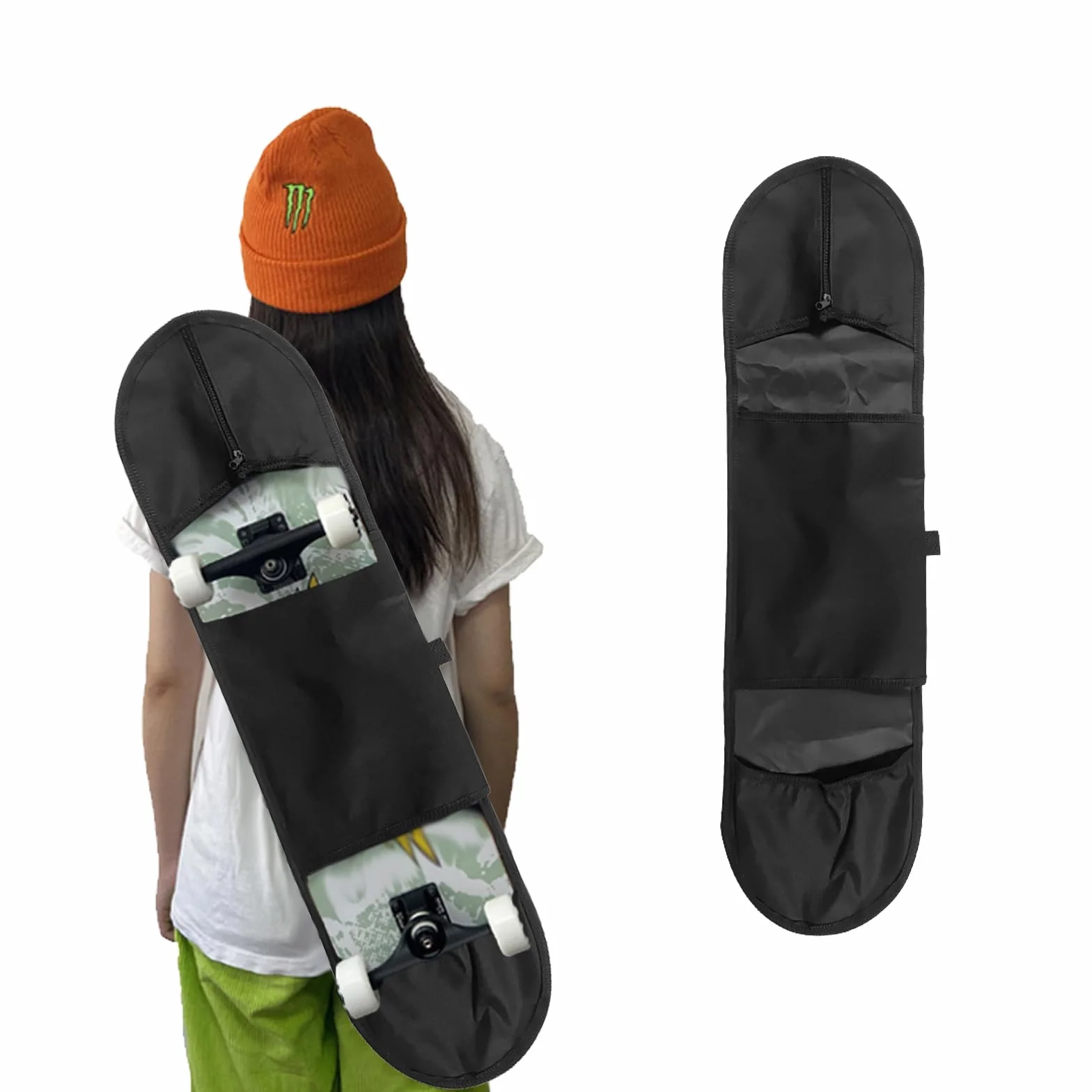 Sac de Skateboard Longboard Housse 2 Pièces pour Protection Extérieur Voyage