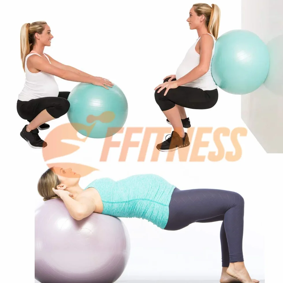 Ballon de Yoga 75 cm Ballon Pilates Fitness Gym Ballon d'Exercice