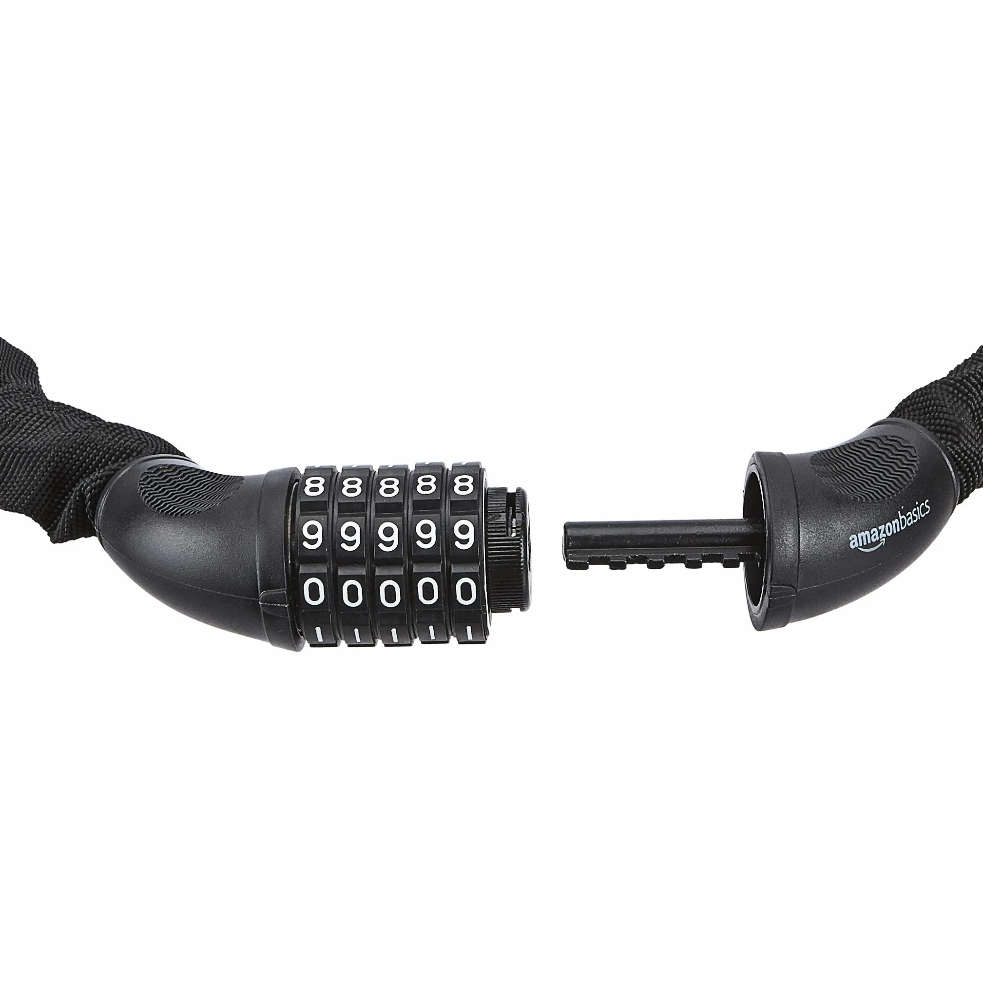 Amazonbasics Anti-vol de vélo chaîne cadenas combinaison 5 chiffres 97,2 cm Noir
