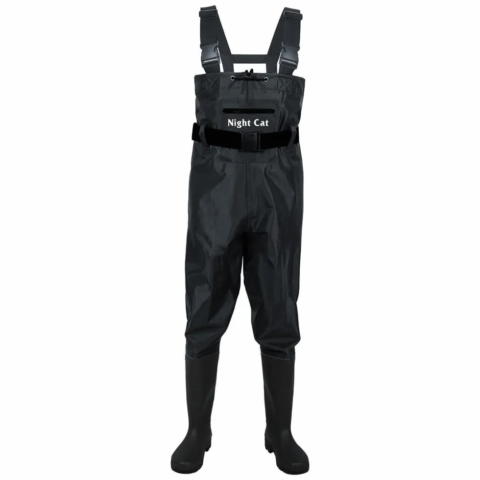Night Cat Pêche Waders Cuissardes Imperméables Respirants pour Hommes Femmes avec Bottes