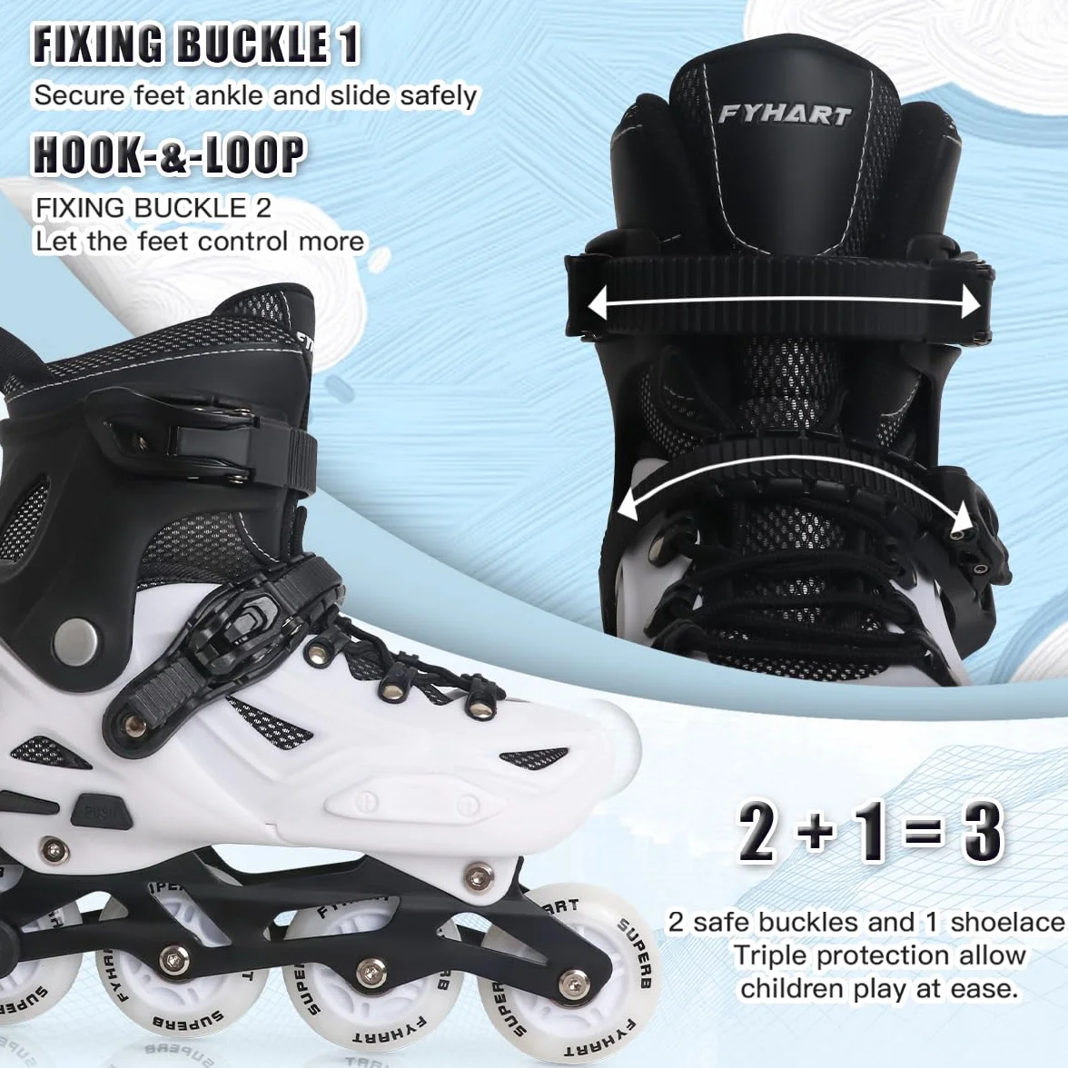 Patins à Roues alignées Ajustables pour Enfant Garçons Filles Débutants Roller Extérieur Intérieur