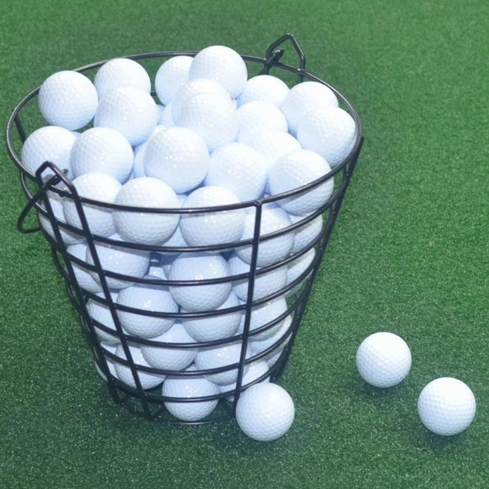 Panier de rangement de balle de golf - Seau pour 100 balles, récipient en fil, grande capacité