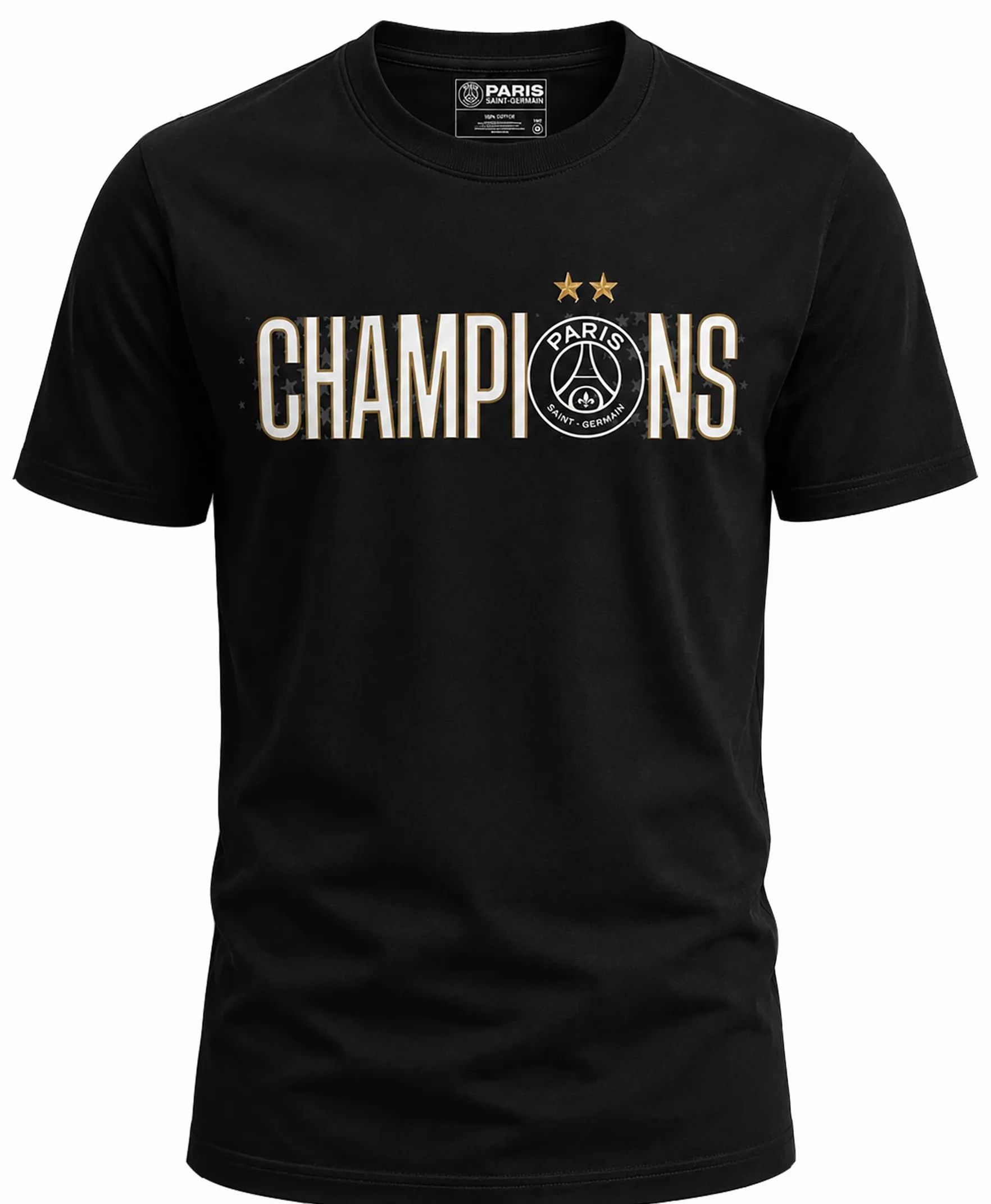 Paris Saint Germain PSG T-Shirt Champions 2 étoiles Collection Officielle