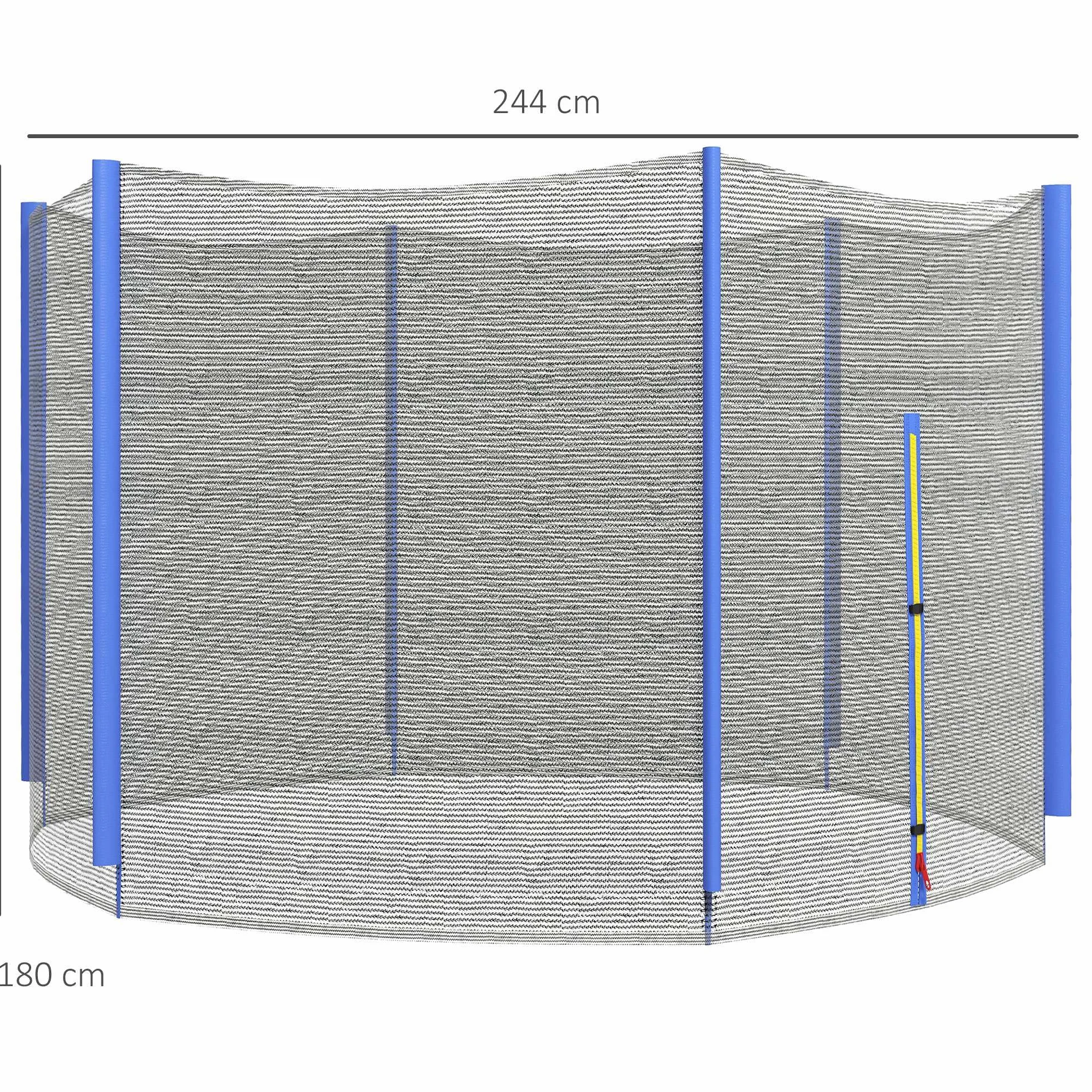 SPORTNOW Filet de Remplacement pour Trampoline Rond avec Entrée Zippée