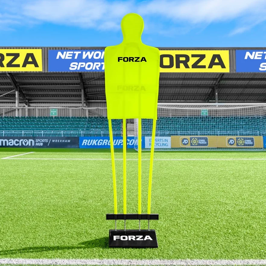 FORZA Lot de 4 mannequins à coup franc en polyester jaune