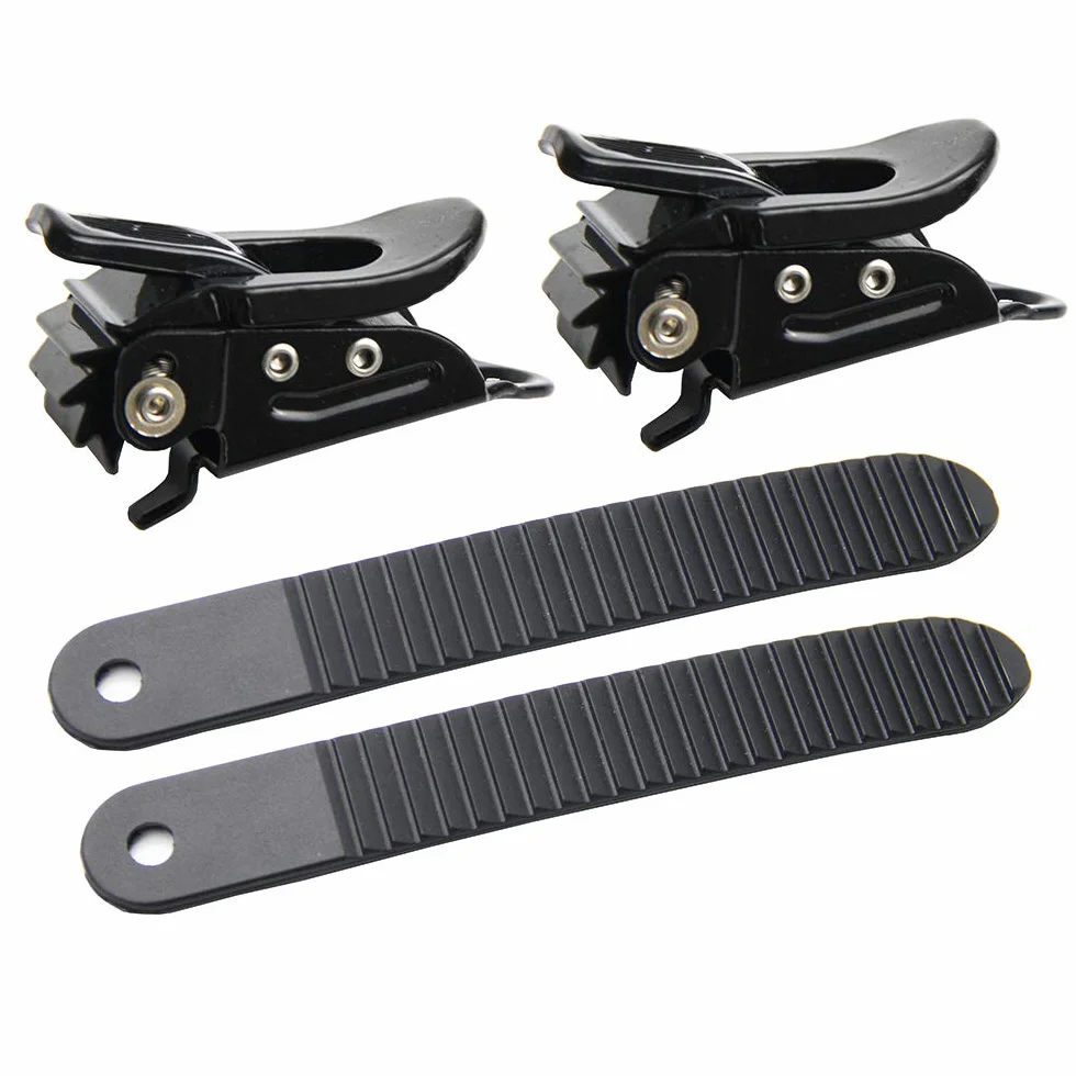 Pièces de Reliure de Snowboard UP100 Noires 2 Boucles 2 Sangles