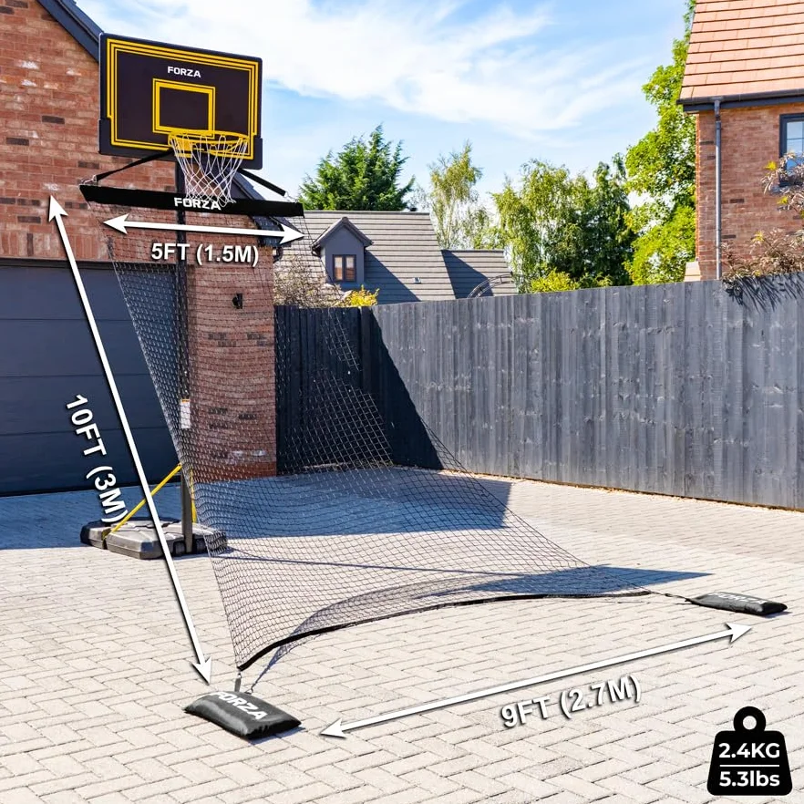 FORZA Filet de Retour de Basketball Solo Portable pour Entraînement de Tir – Durable Résistant aux Intempéries avec Sac de Transport