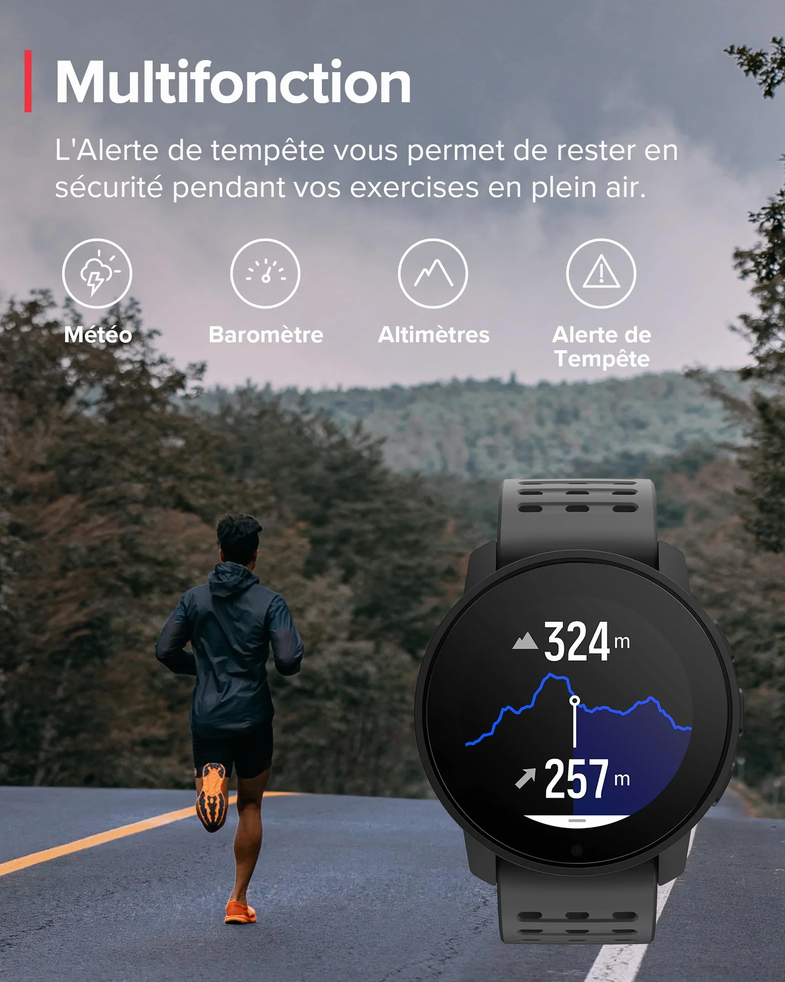 SUUNTO 9 Peak Pro Montre Sport GPS Homme Femme, Cardiofréquencemètre, Altimètre, Baromètre, 21 Jours Autonomie