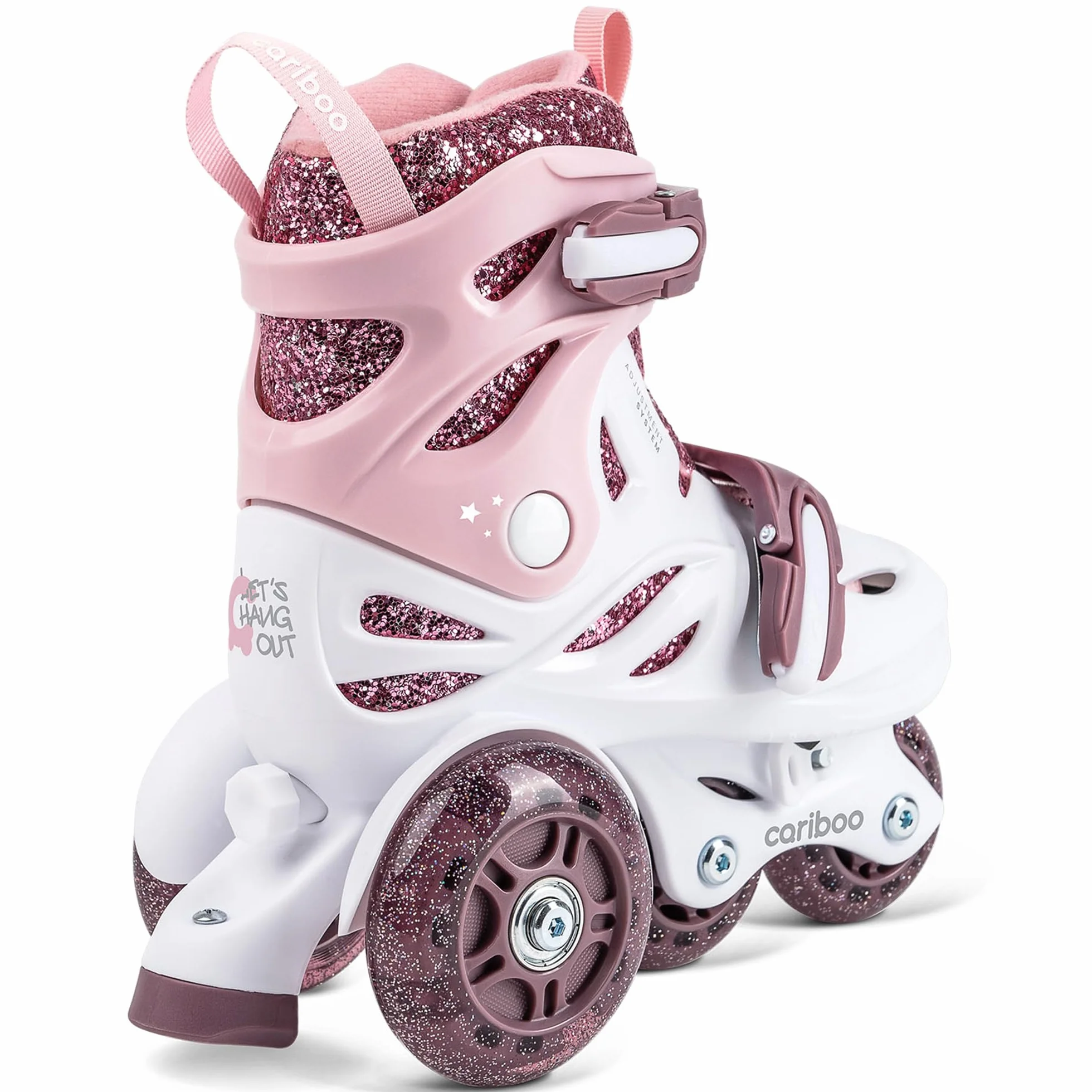 Cariboo Patins À Roulettes Enfants Taille Ajustable Rollers Débutants Roues Paillettes Ballerina