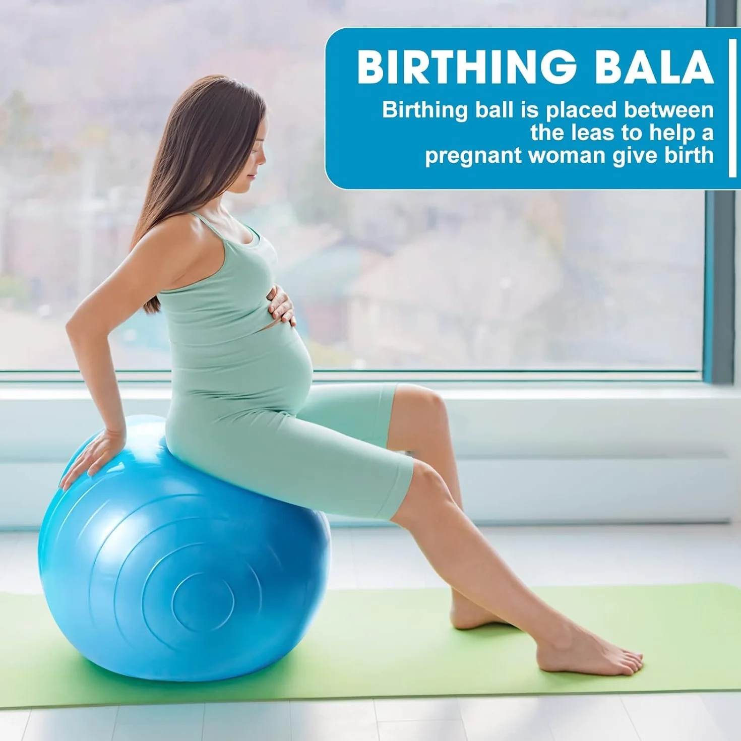Balle de thérapie aux cacahuètes 90x45 cm anti-éclatement avec pompe fitness grossesse physiothérapie