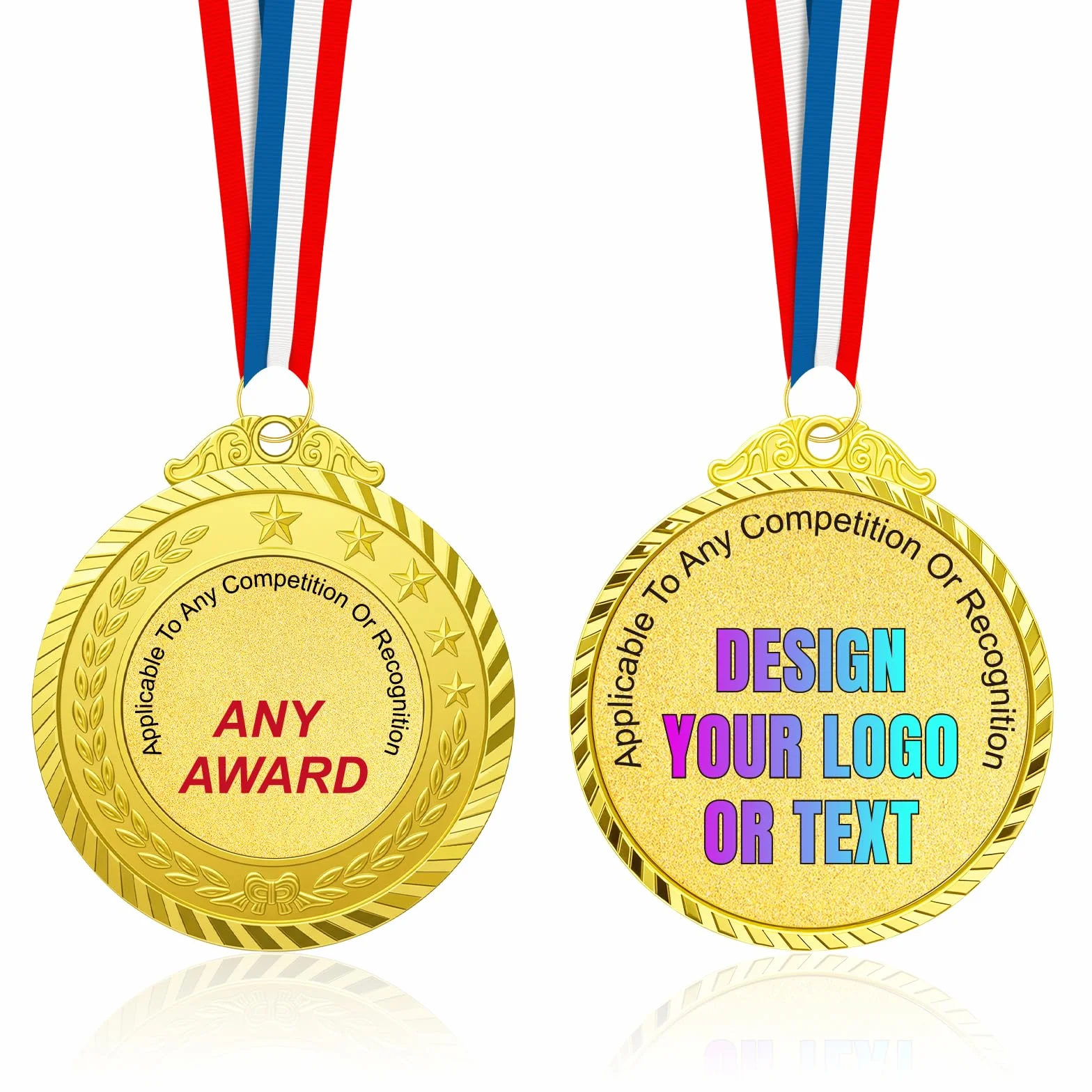 Médaille Personnalisée Texte Logo Recto Verso Cérémonie Remise Prix Compétition