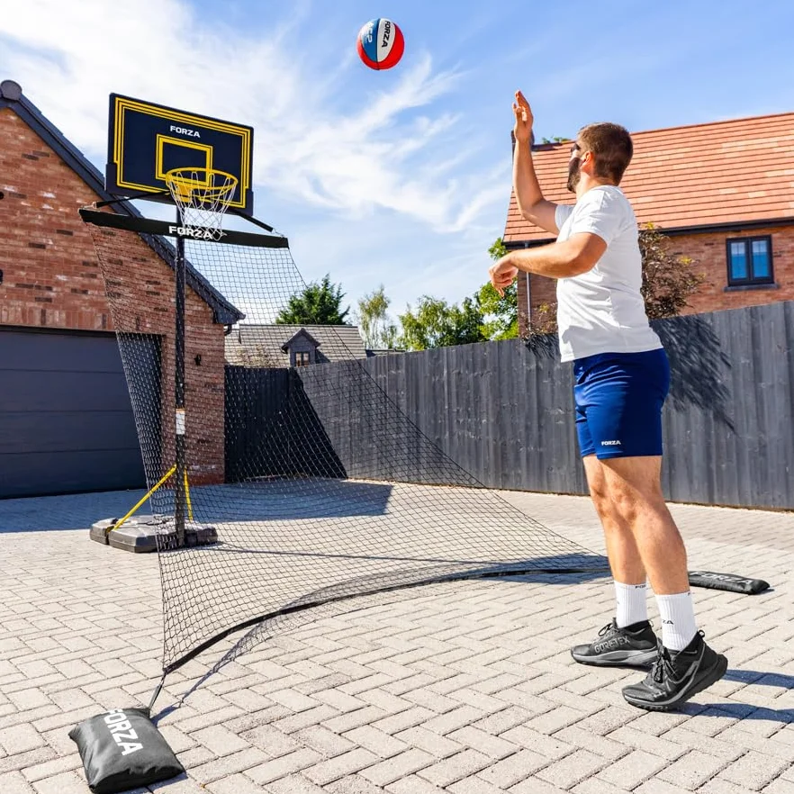 FORZA Filet de Retour de Basketball Solo Portable pour Entraînement de Tir – Durable Résistant aux Intempéries avec Sac de Transport