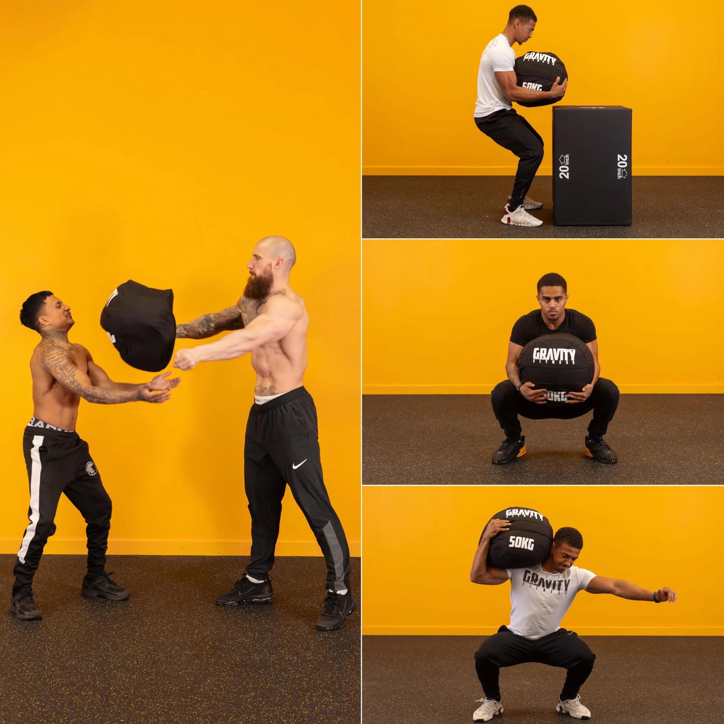 Gravity Fitness Strongman Sac de Sable Robuste 50-150 kg