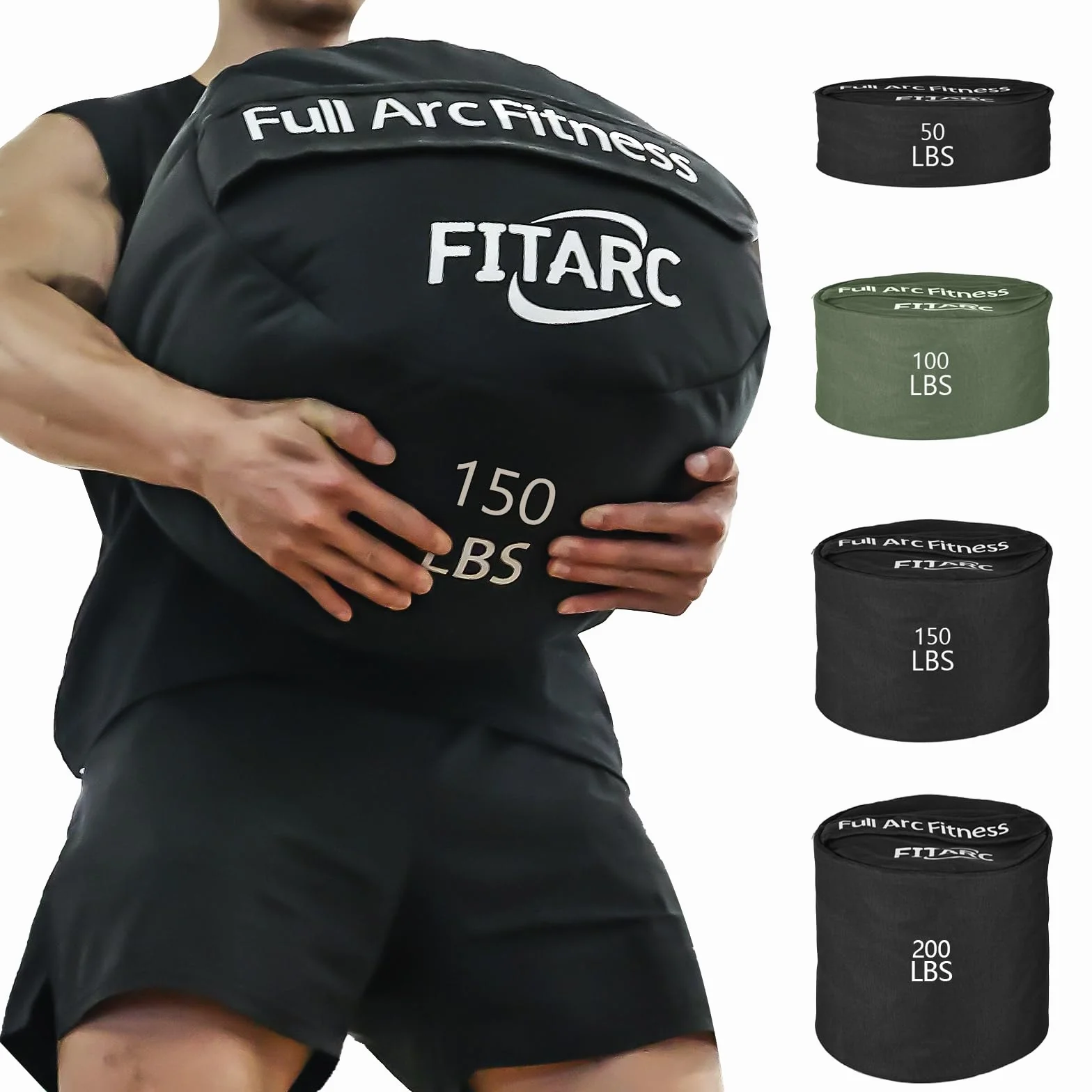 Fitarc Sac de Sable d'entraînement pour Musculation Rond Cross-Training, Sable Non Inclus