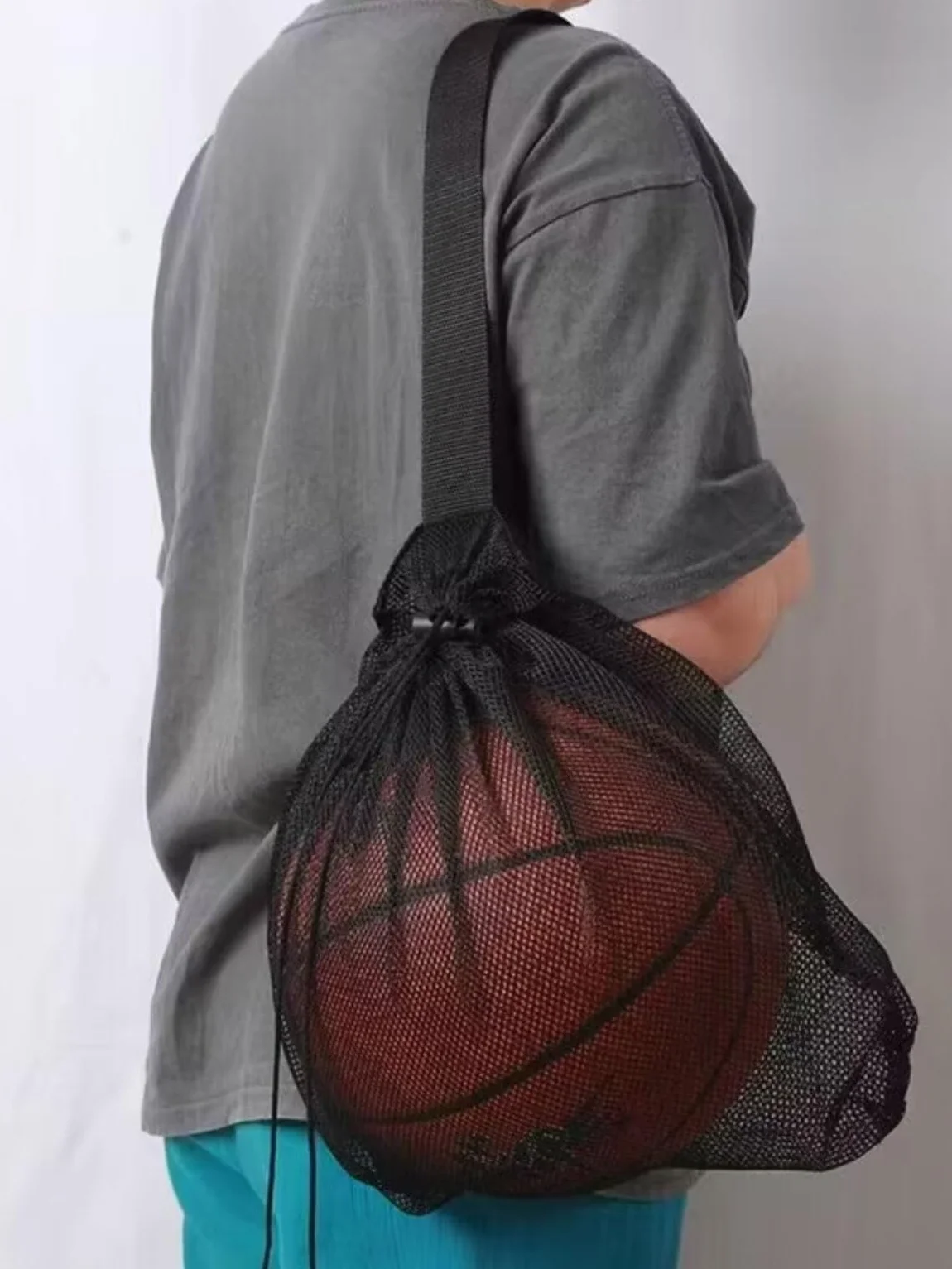 MINZHI Lot de 2 Sacs de Basket-Ball Portables - Sac à Dos et Sac en Filet