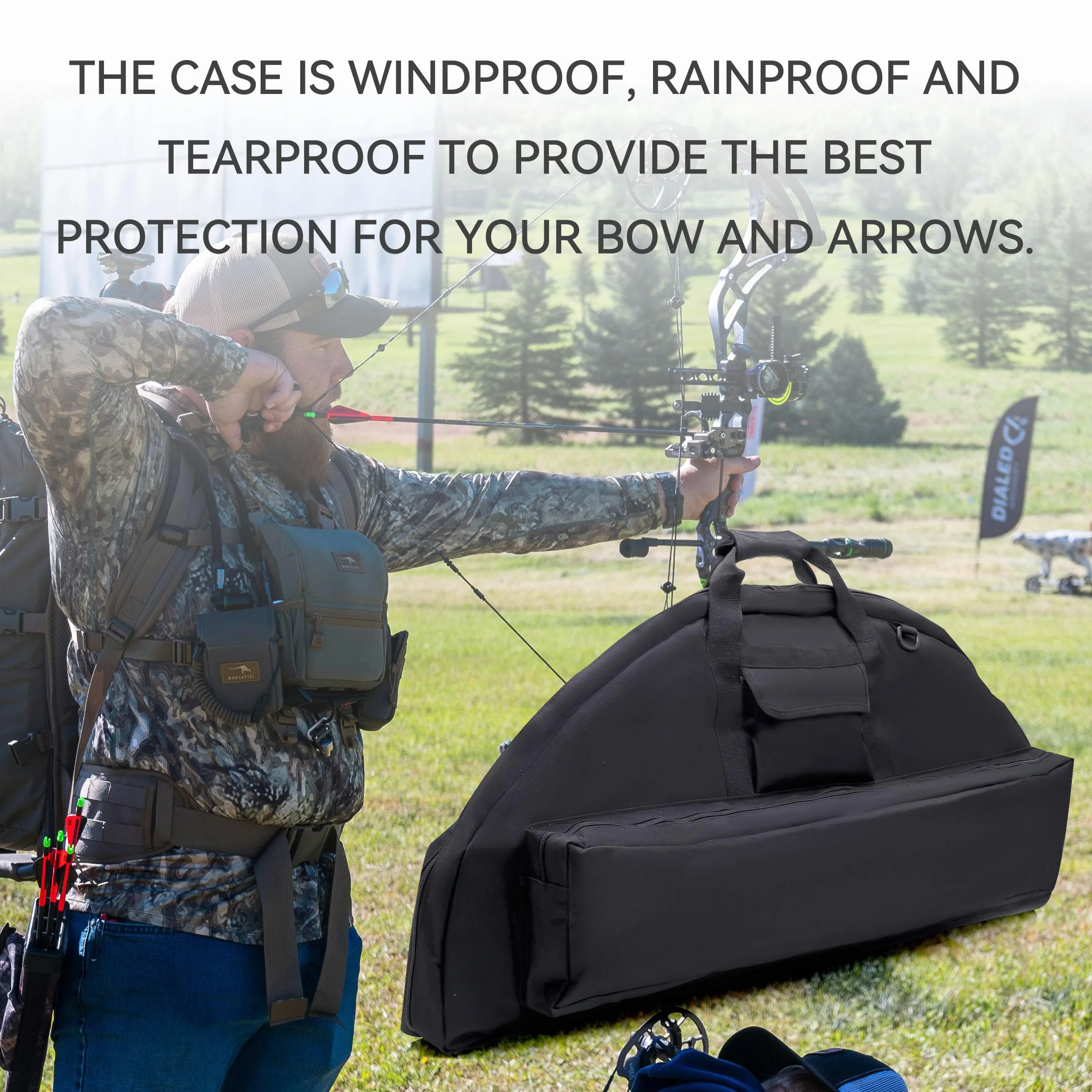 Jaegvida Sac d'arc de Chasse Grande capacité avec Poche flèche