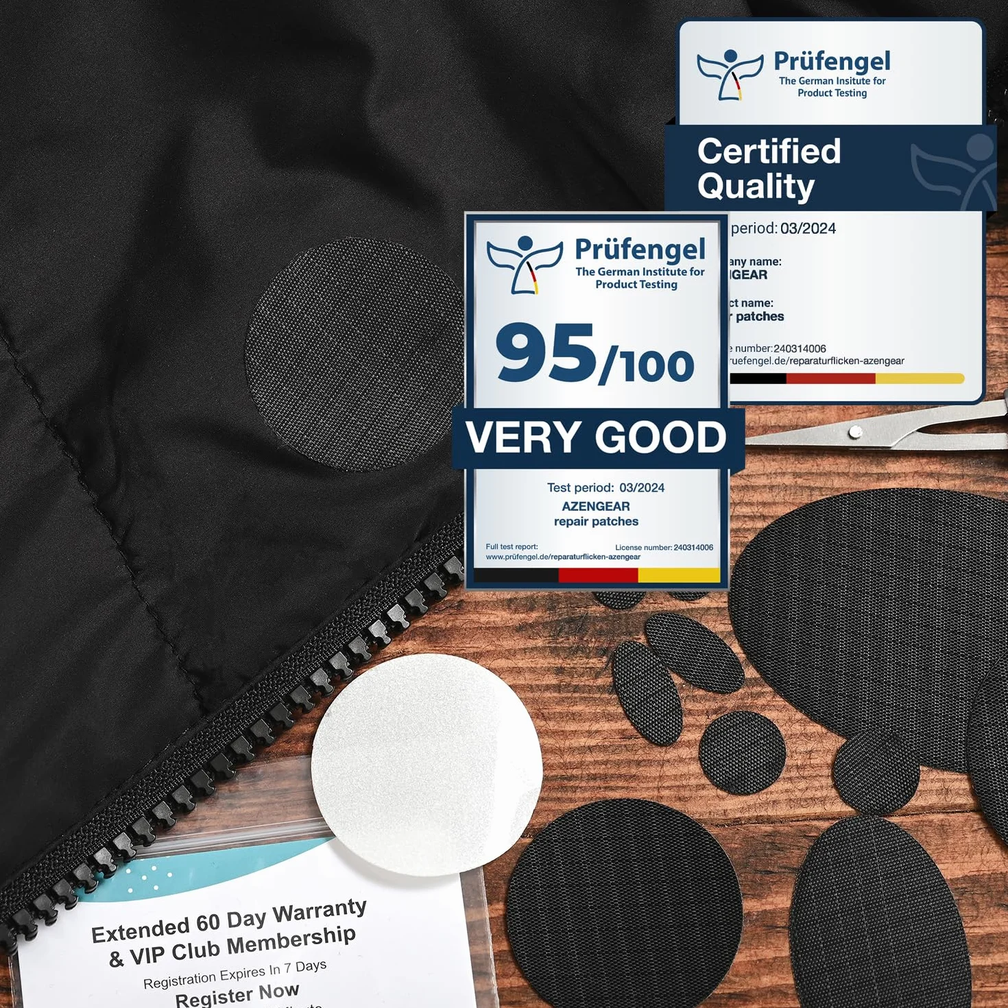 aZengear Patchs de réparation autocollants imperméables 30 couleurs 11 pièces pour vestes en duvet tentes chaussures