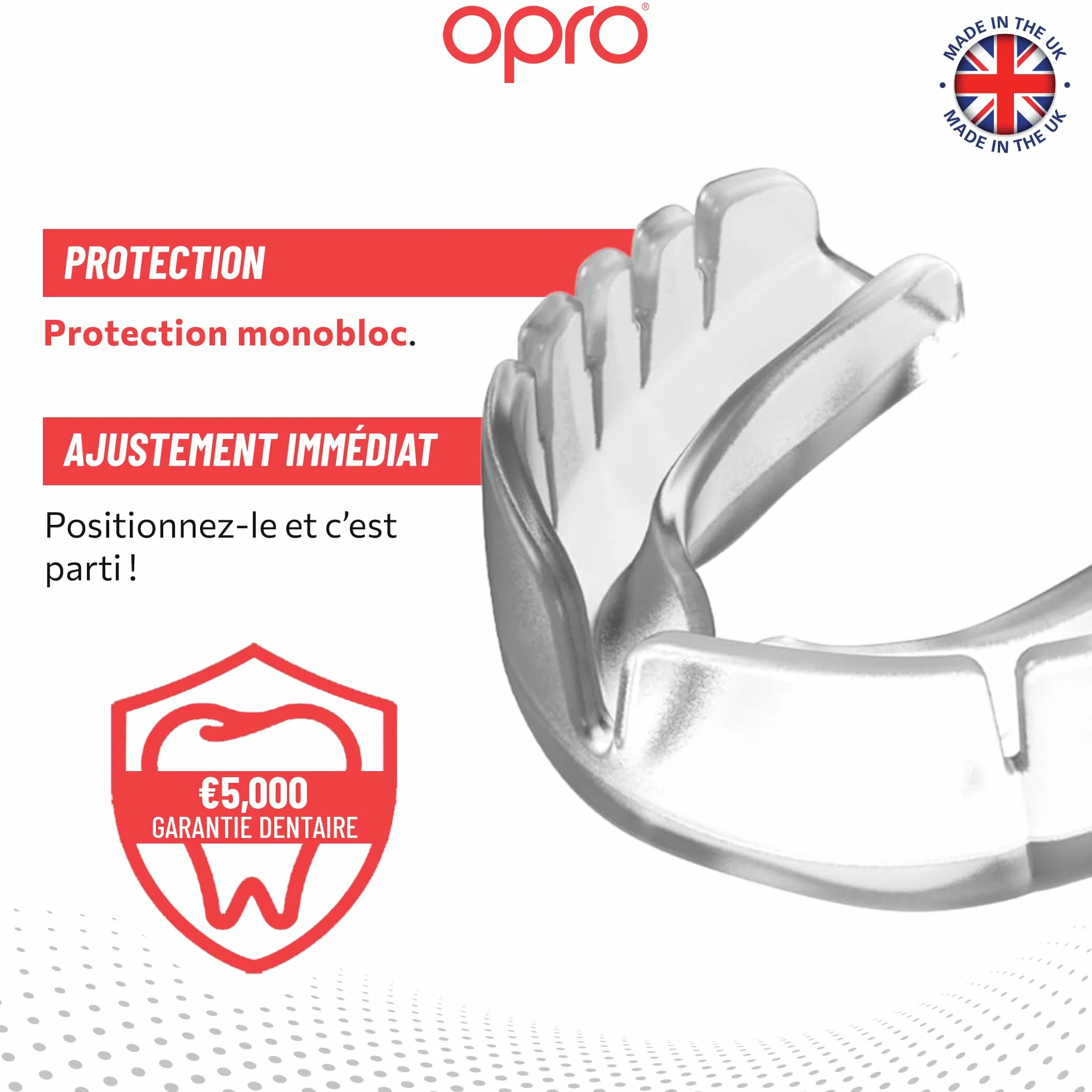 OPRO Protège-dents Snap-Fit Boxe MMA Rugby Hockey Adultes Enfants Antichoc