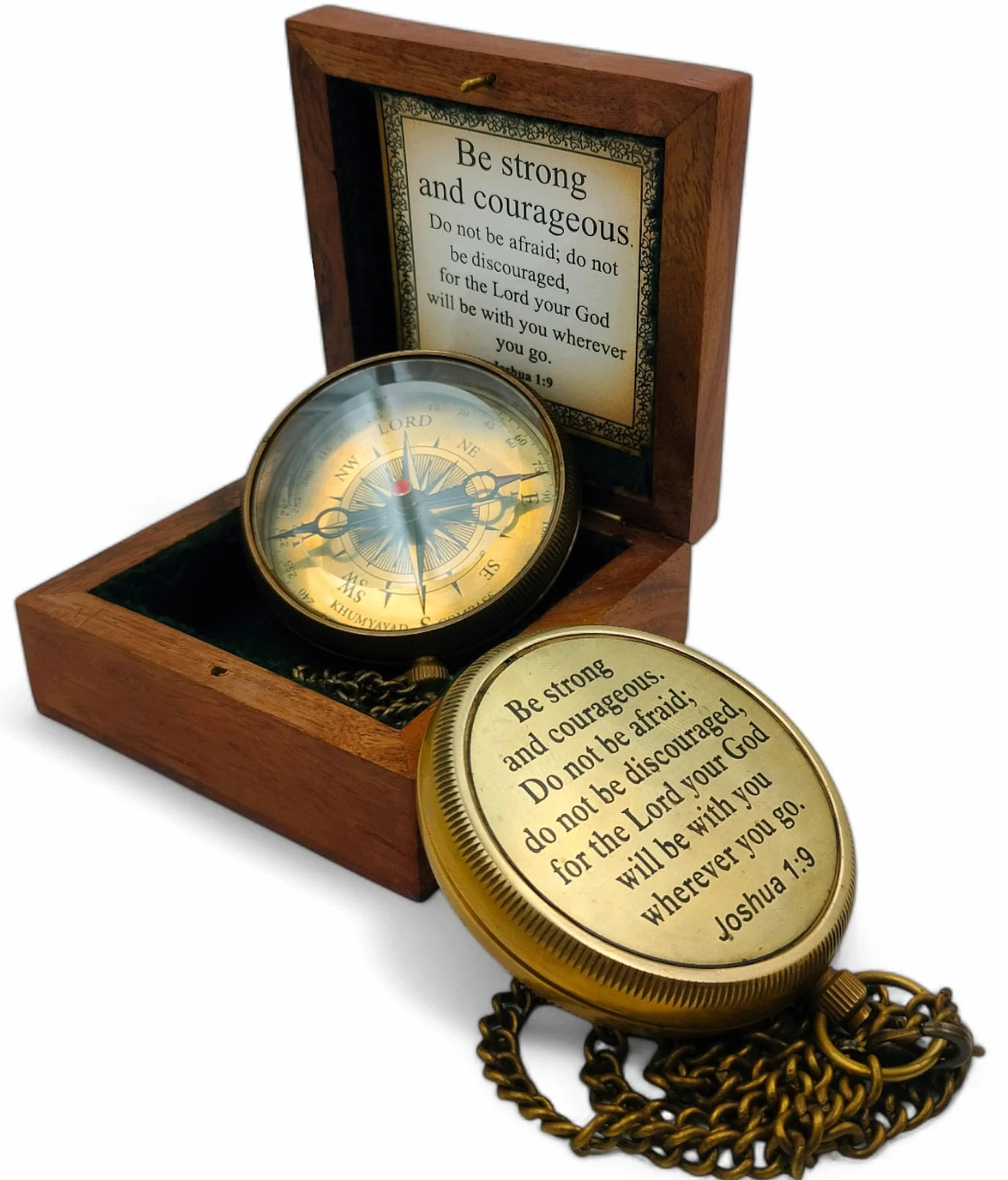 Boussole antique en laiton, cadeau religieux pour garçons