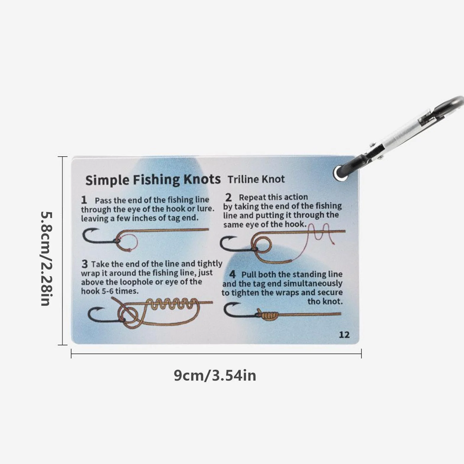 Kit de 6 cartes guide nœud de pêche étanches, système d'apprentissage illustré pour débutants, accessoire de pêche pour bassin et lac