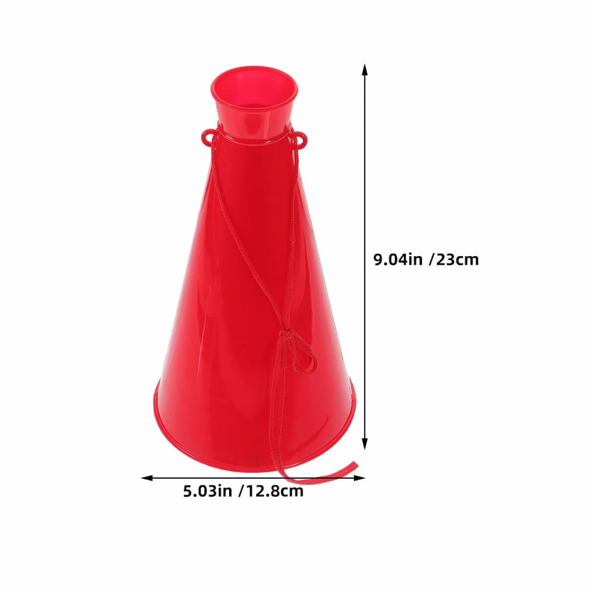 Alasum Lot de 2 Mégaphones Portables en Plastique Rouge pour Fêtes et Événements Sportifs