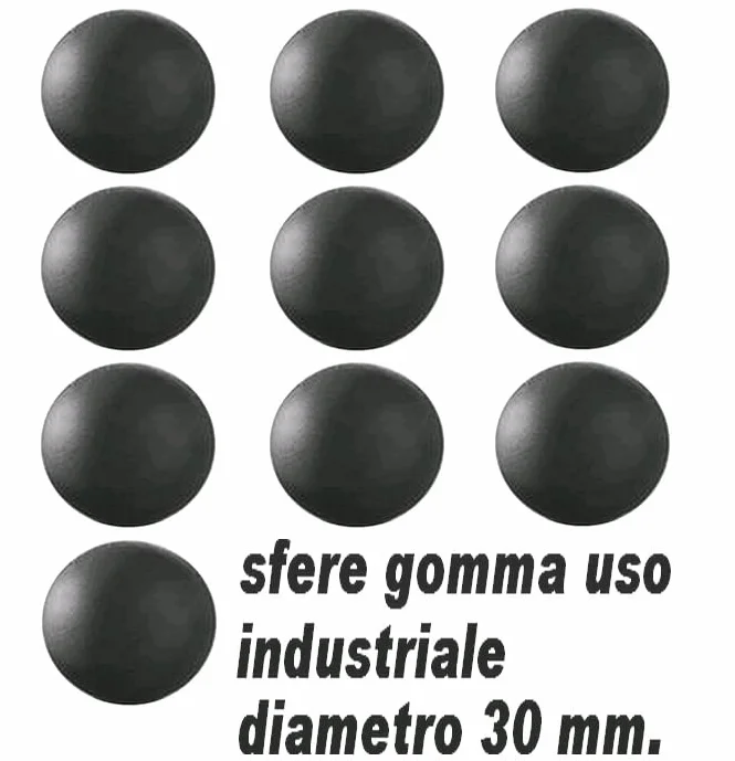 Lot de 10 boules en caoutchouc noir D 30 mm caoutchouc extra forte usage industriel