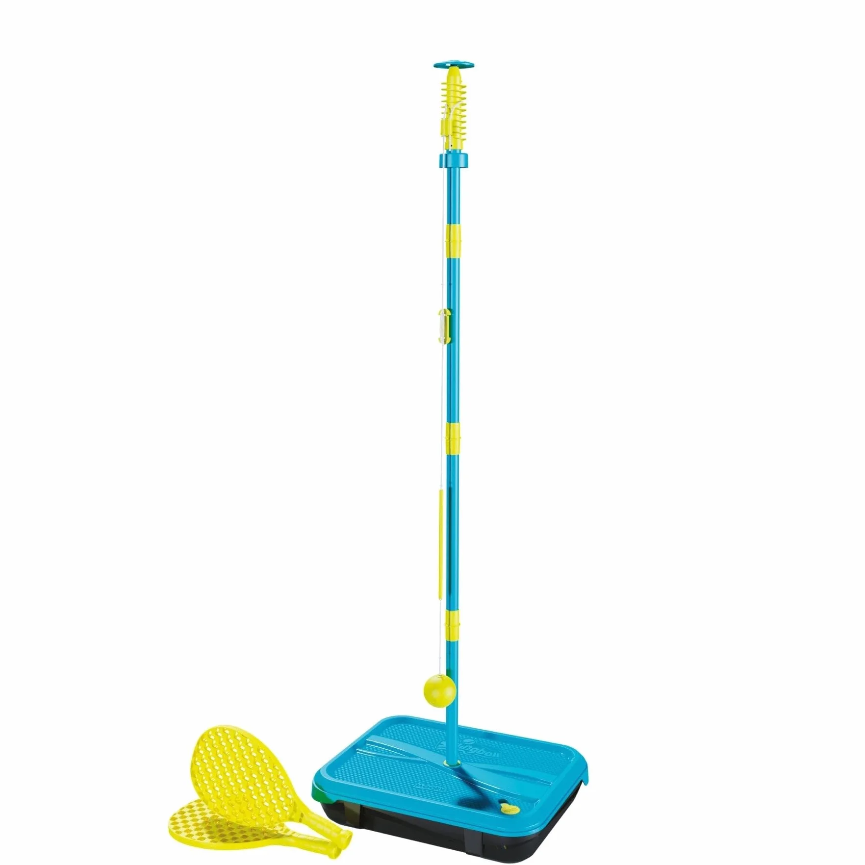 Swingball Lite Toute Surface Jeu de Tennis Transportable avec Raquettes Balle Mousse Socle à Lester Spirale Réglable