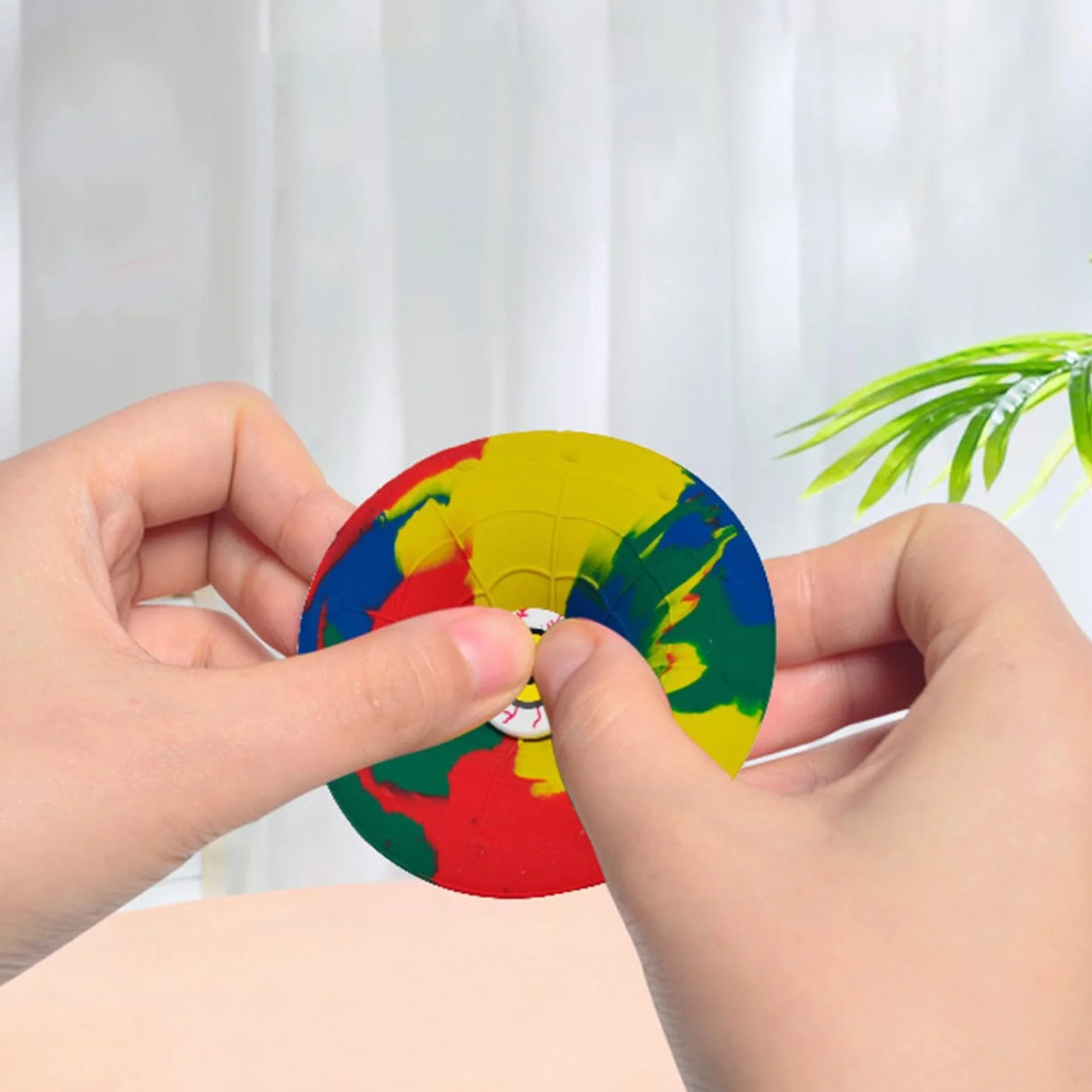 Demi Bol Rebondissant Balle en Caoutchouc Rotative Jouet de Sport Plein Air pour Enfant Garçons