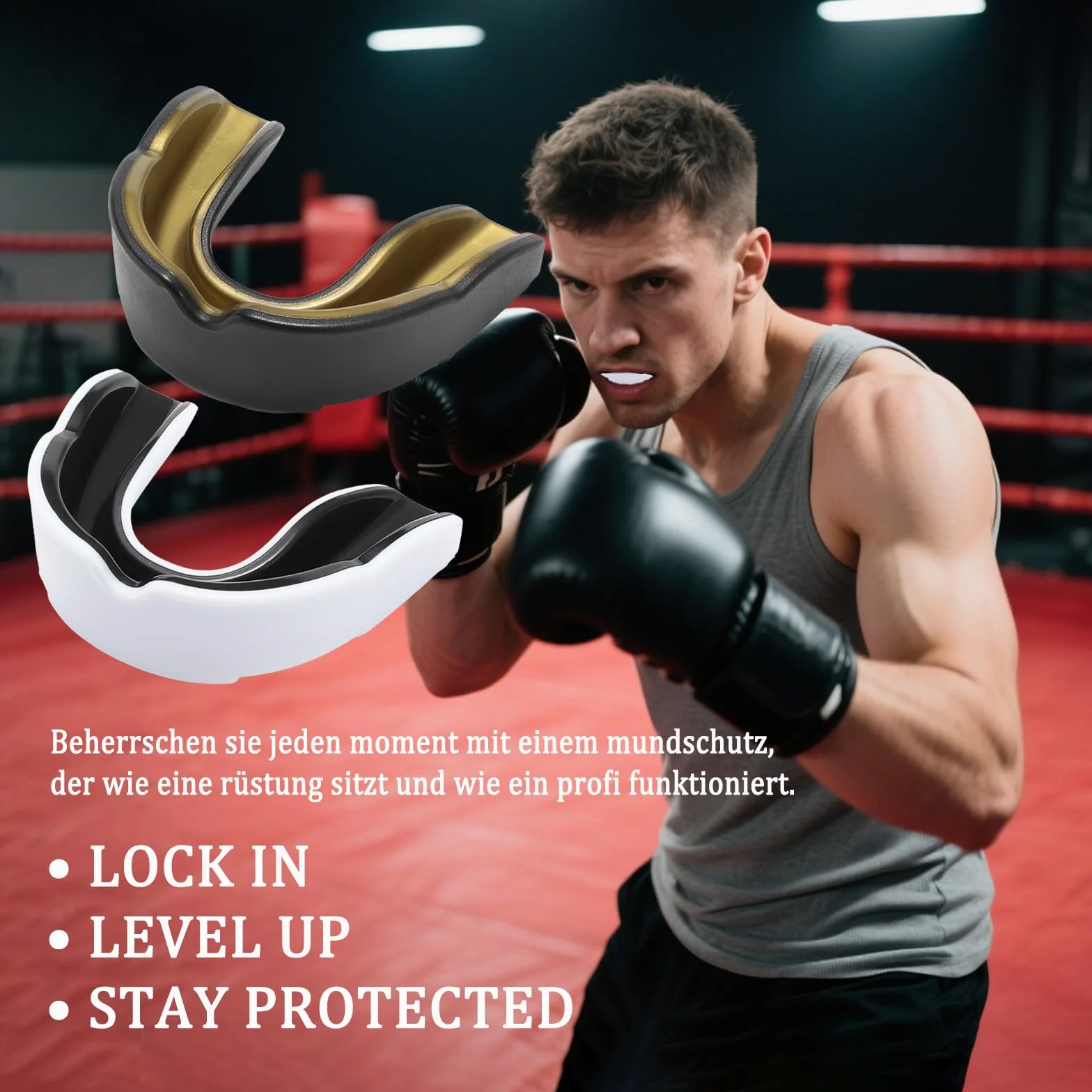 Protège Dent Enfant 5-8 Ans Boxe Rugby Avec Boîte Miroir MMA Hockey Arts Martiaux