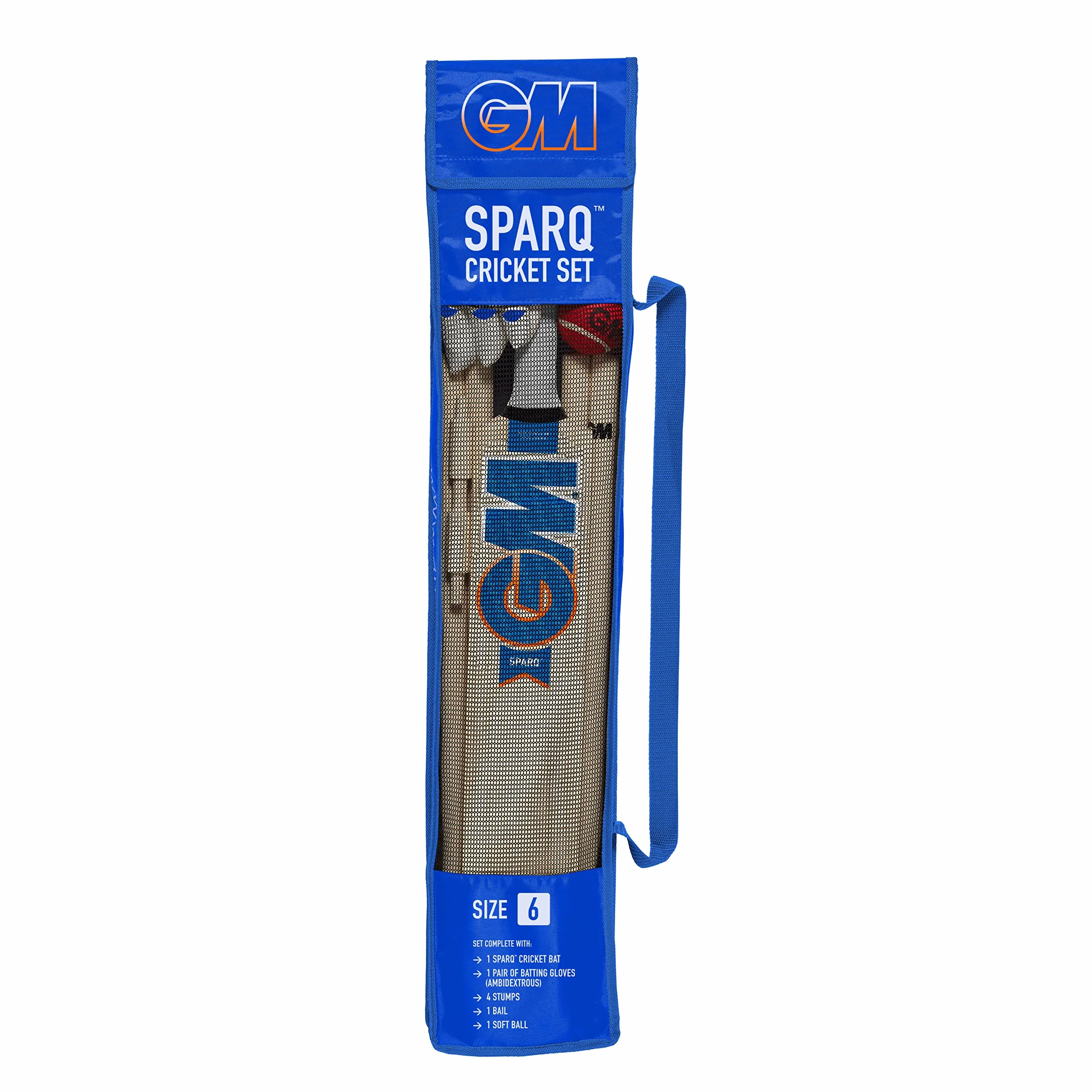 Gunn & Moore Sparq Sac de Transport 4 Souches 1 Bélière 1 Batte Éclipse 1 Balle Souple 1 Gant de Frappeur