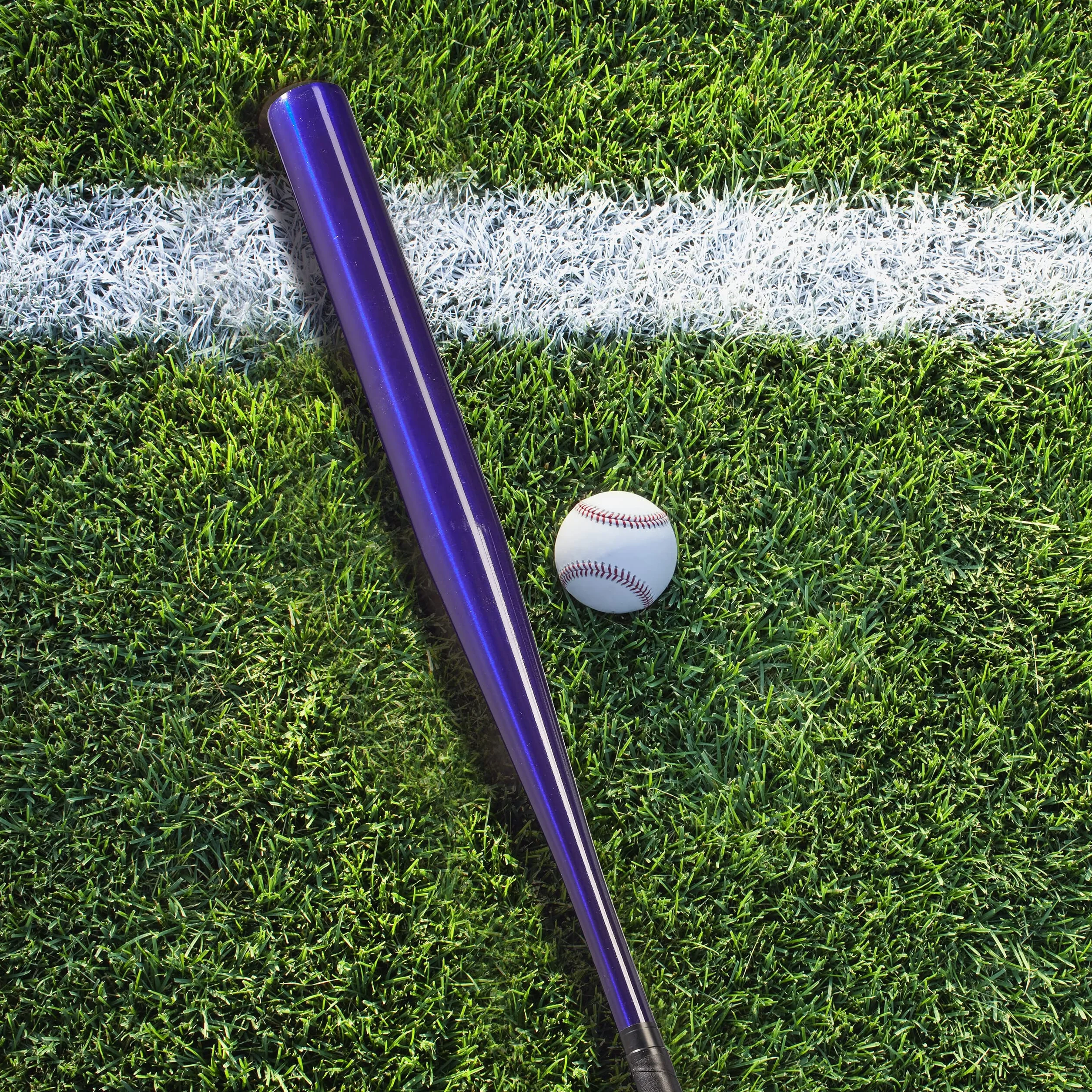 Relaxdays Batte de Baseball en Aluminium 34 Pouces 86 cm Manche antidérapant Bleu