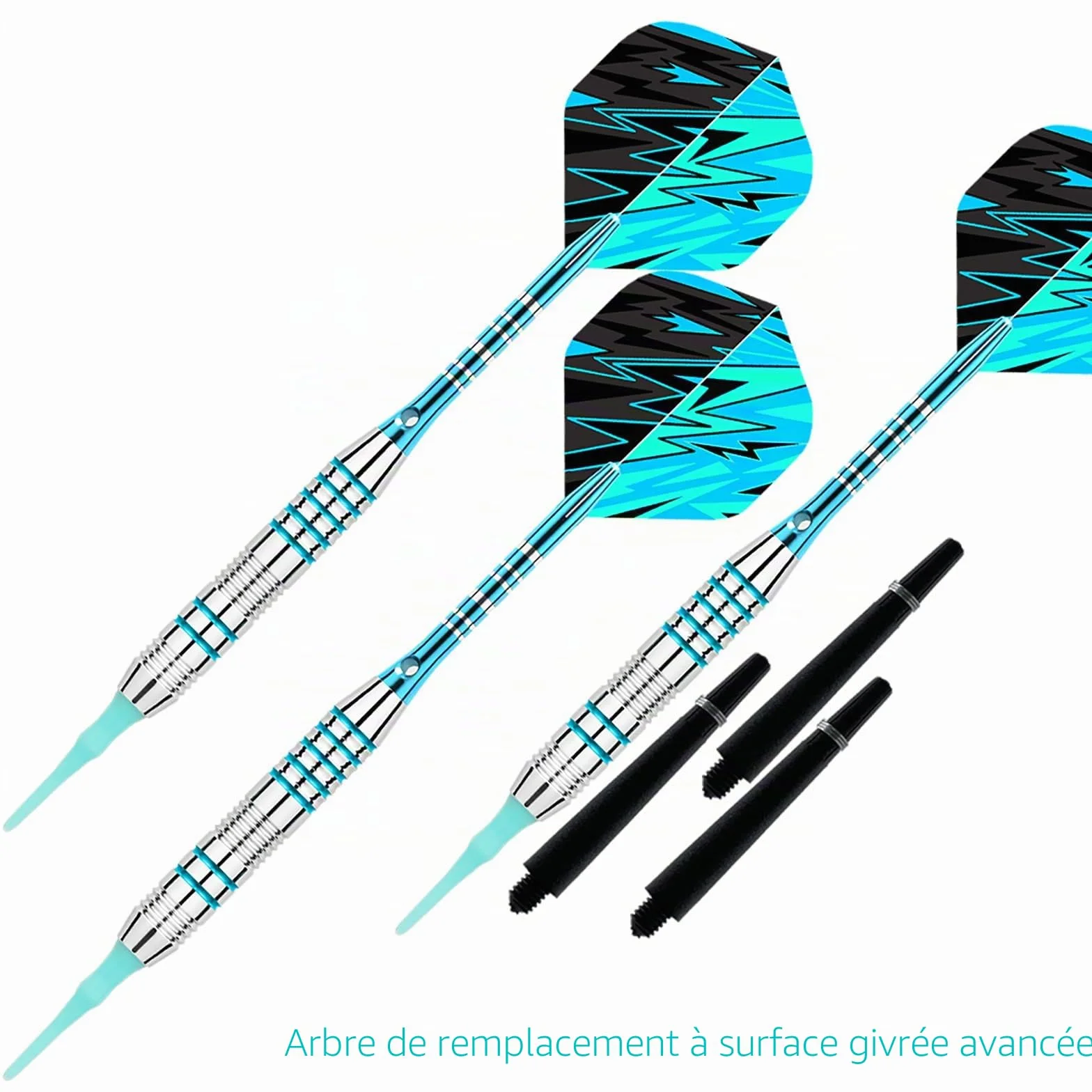 Flechette Pointe Plastique Lot de 3 18 g Professionnelles pour Cible électronique avec 30 Pointes