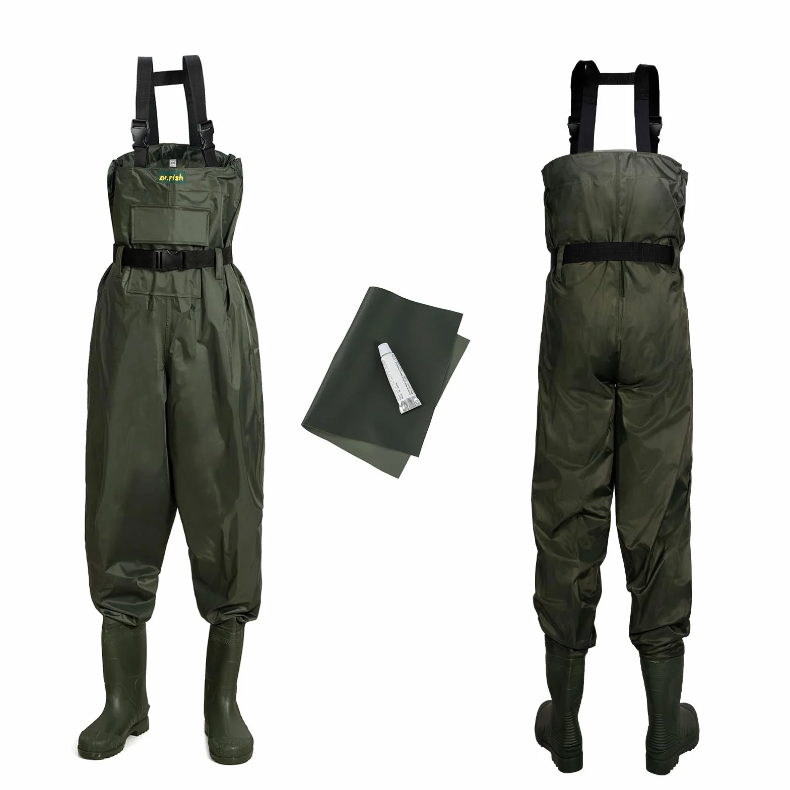Dr.Fish Cuissarde Imperméable pour Hommes Femmes Pêche Chasse avec Poche Respirant