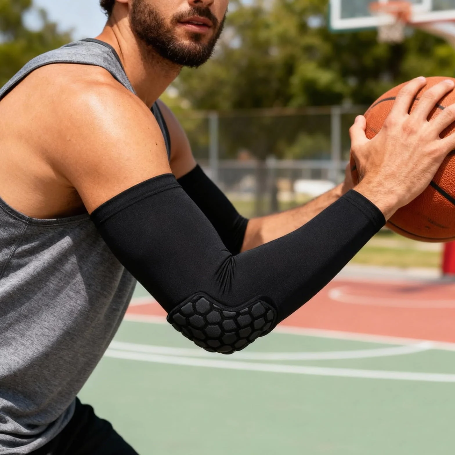 Coudières Antidérapantes avec Rembourrage pour Basketball Football Volleyball Cyclisme