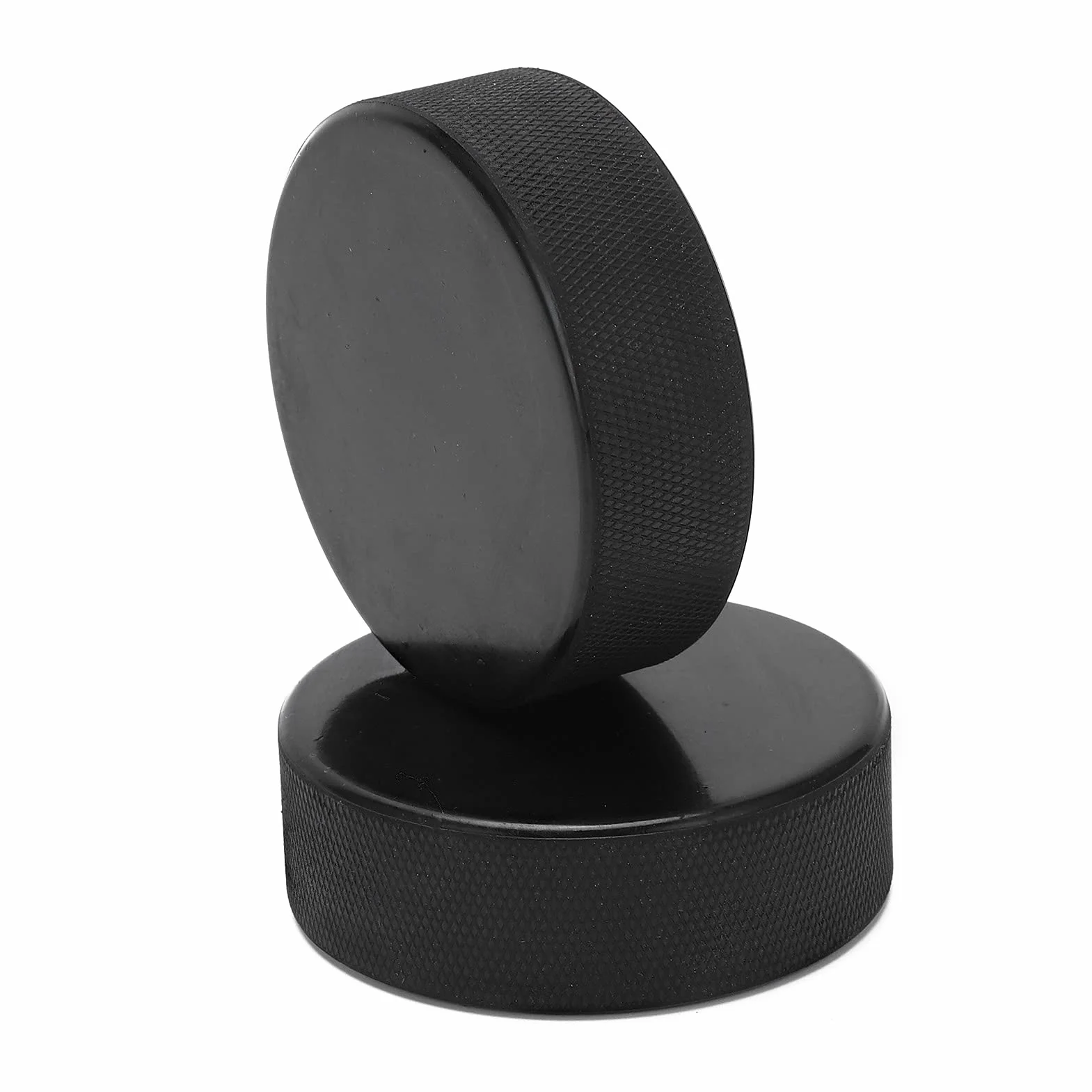 Cocoarm Pack de 2 Palets de Hockey sur Glace, Palets Noirs, Palets d'Entraînement