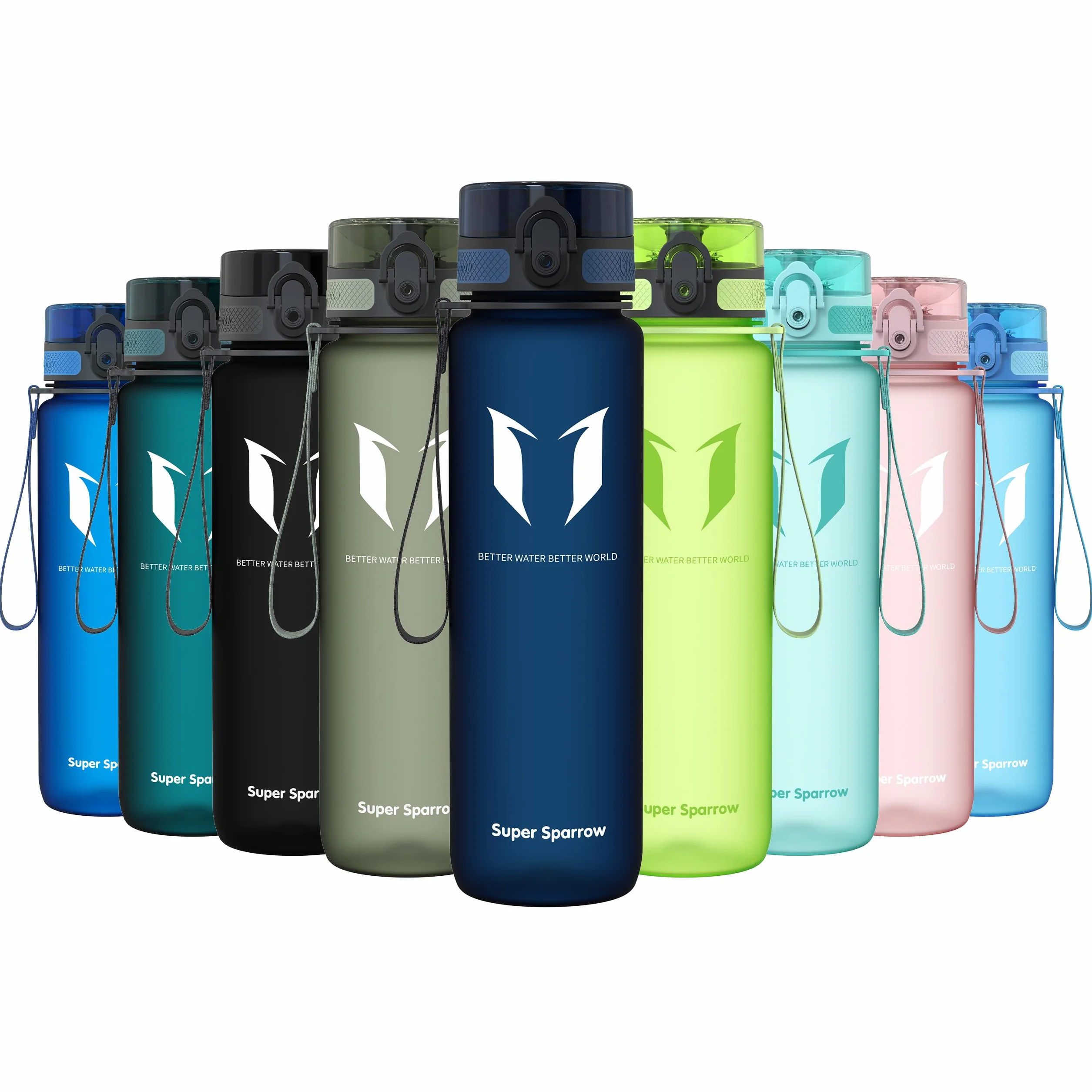 Super Sparrow Bouteille d'eau Gourde sans BPA 350ml 500ml 750ml 1000ml Sport Randonnée
