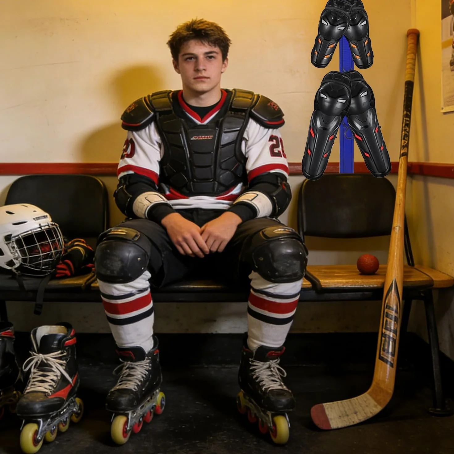 Étendoir Hockey 5 Crochets Portable Support de Séchage pour Casque Gants Vêtements