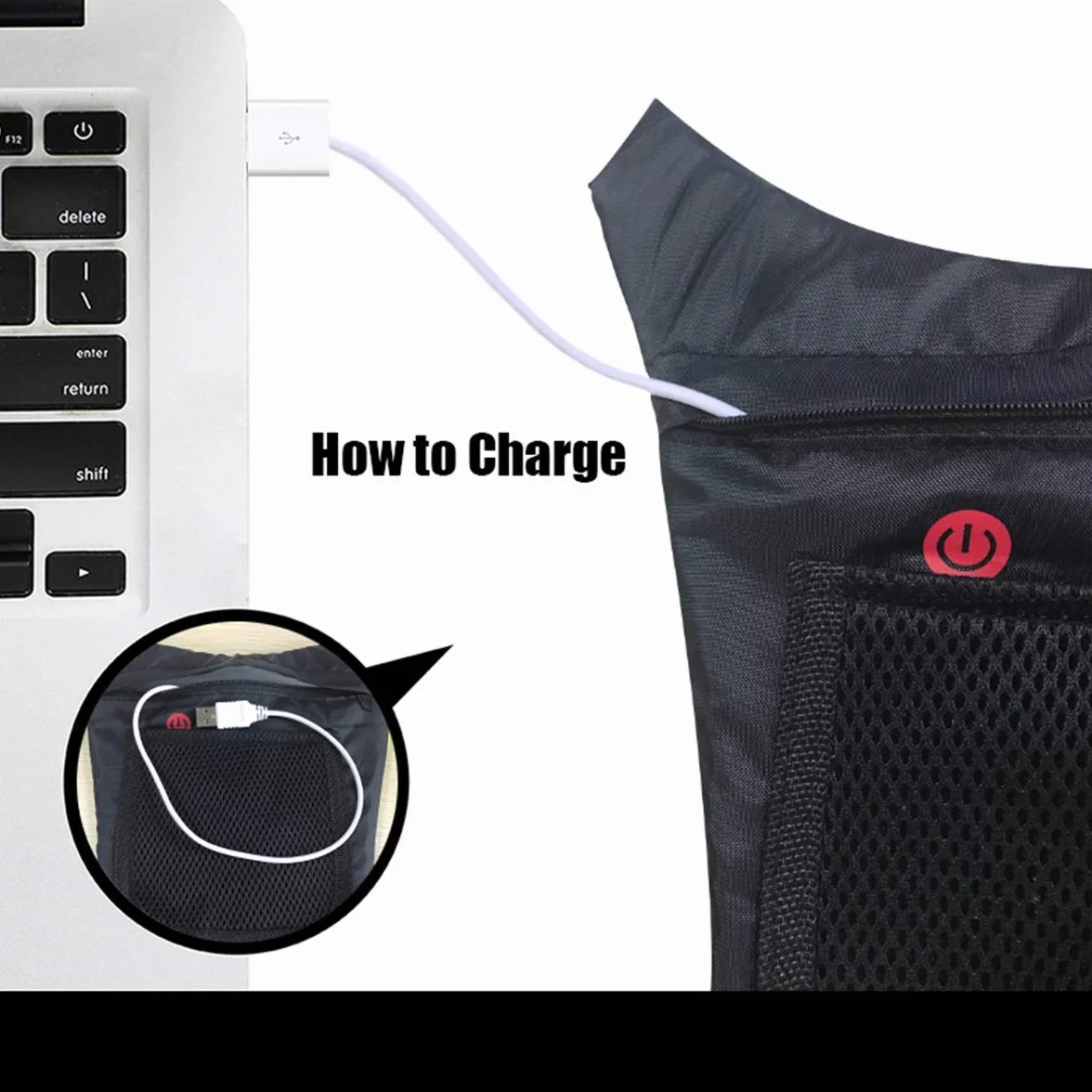 Gilet de Cyclisme LED Réfléchissant avec Indicateur de Direction Rechargeable USB