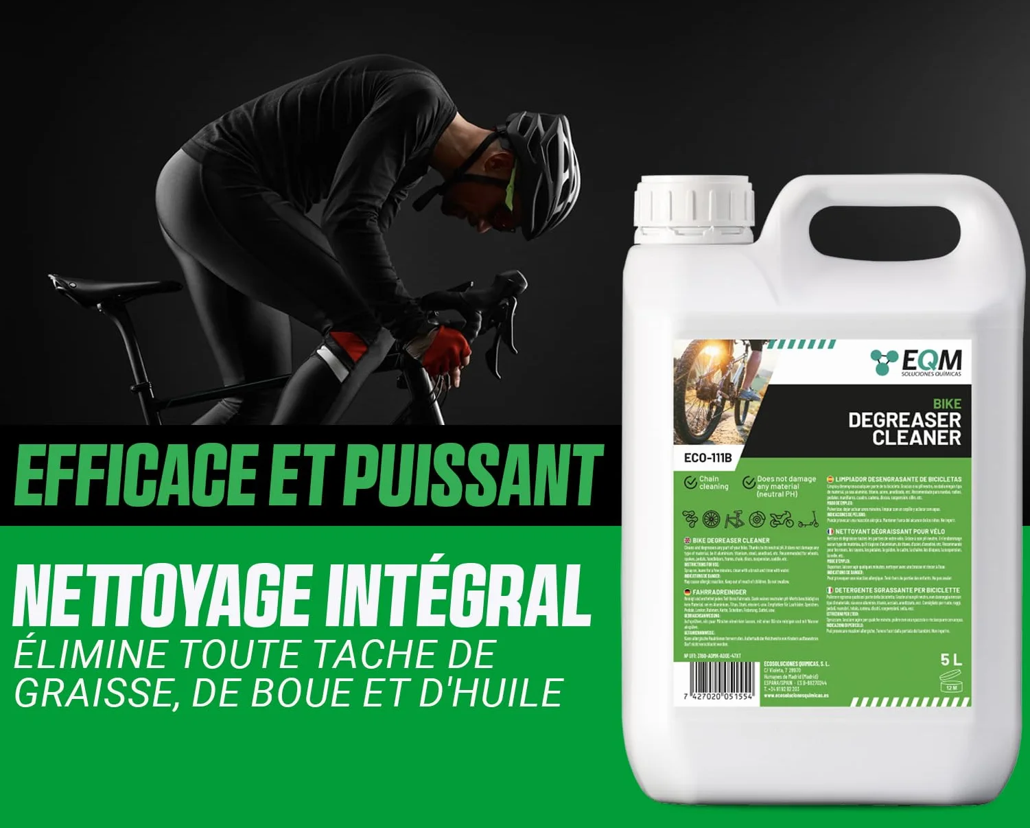 EQM ECO-111B Dégraissant pour Vélo 5L pH Neutre