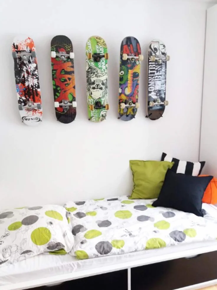 Support Mural pour Skateboard Vertical et Horizontal 100% Acier