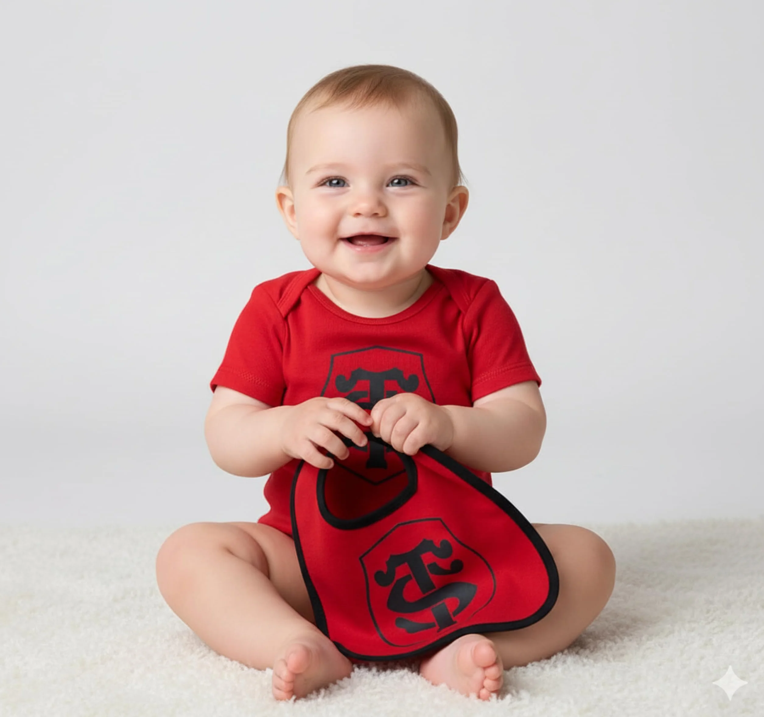 STADE TOULOUSAIN Body Bavoir bébé Toulouse Collection Officielle Rugby