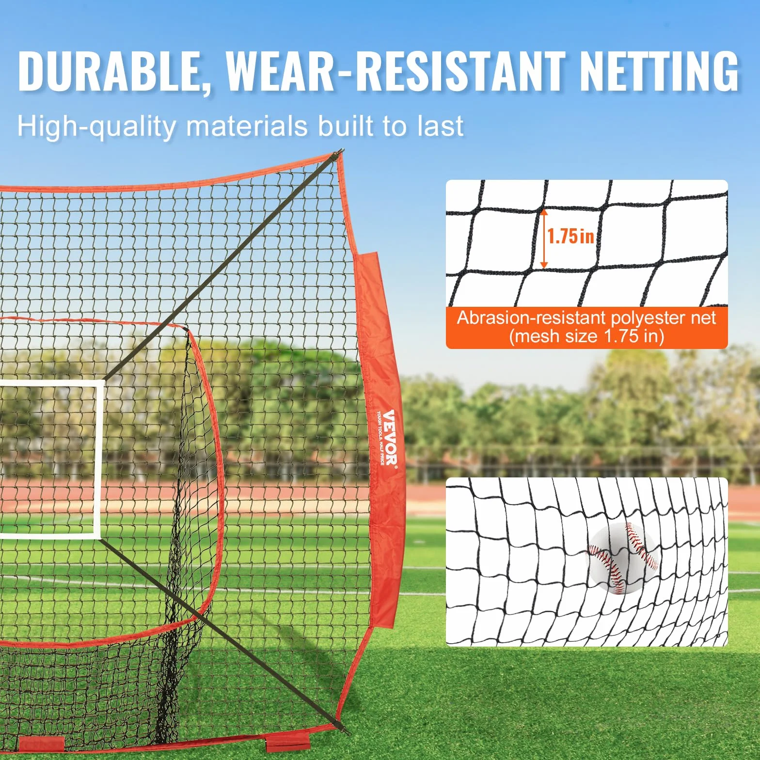 VEVOR Filet d'entraînement de baseball et softball portable 2,1 x 2,1 m